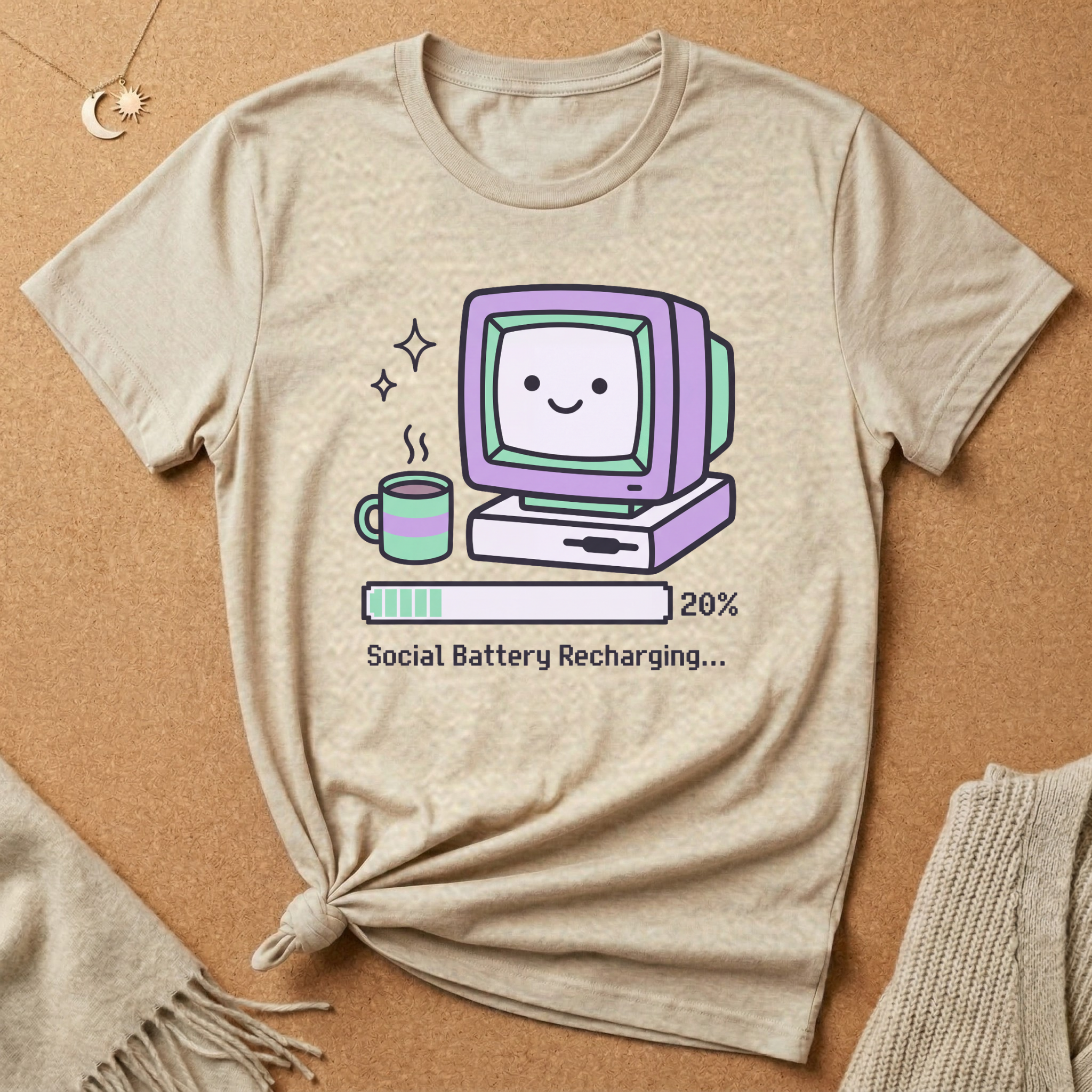 Social Battery Recharging Computer Tee