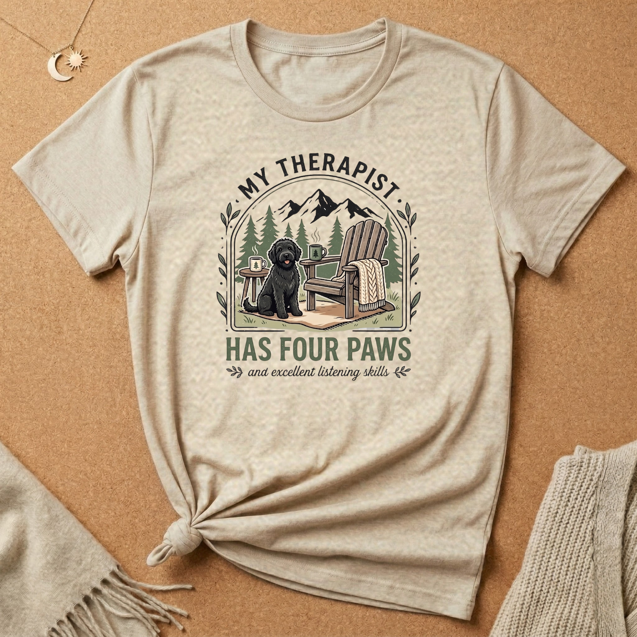 My Thearapist Has Four Paws Dog Tee