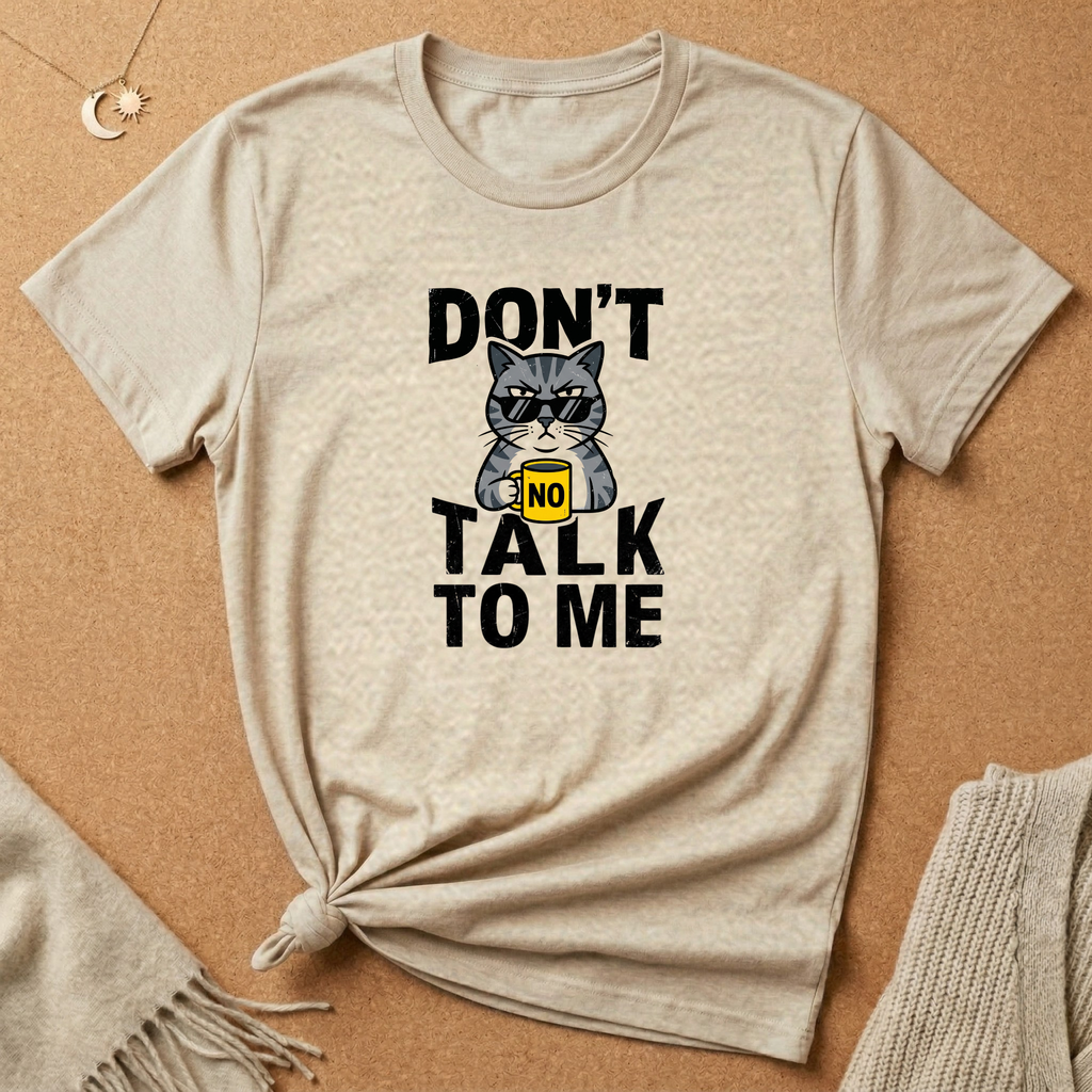 Grumpy Don't Talk To Me Cat Tee