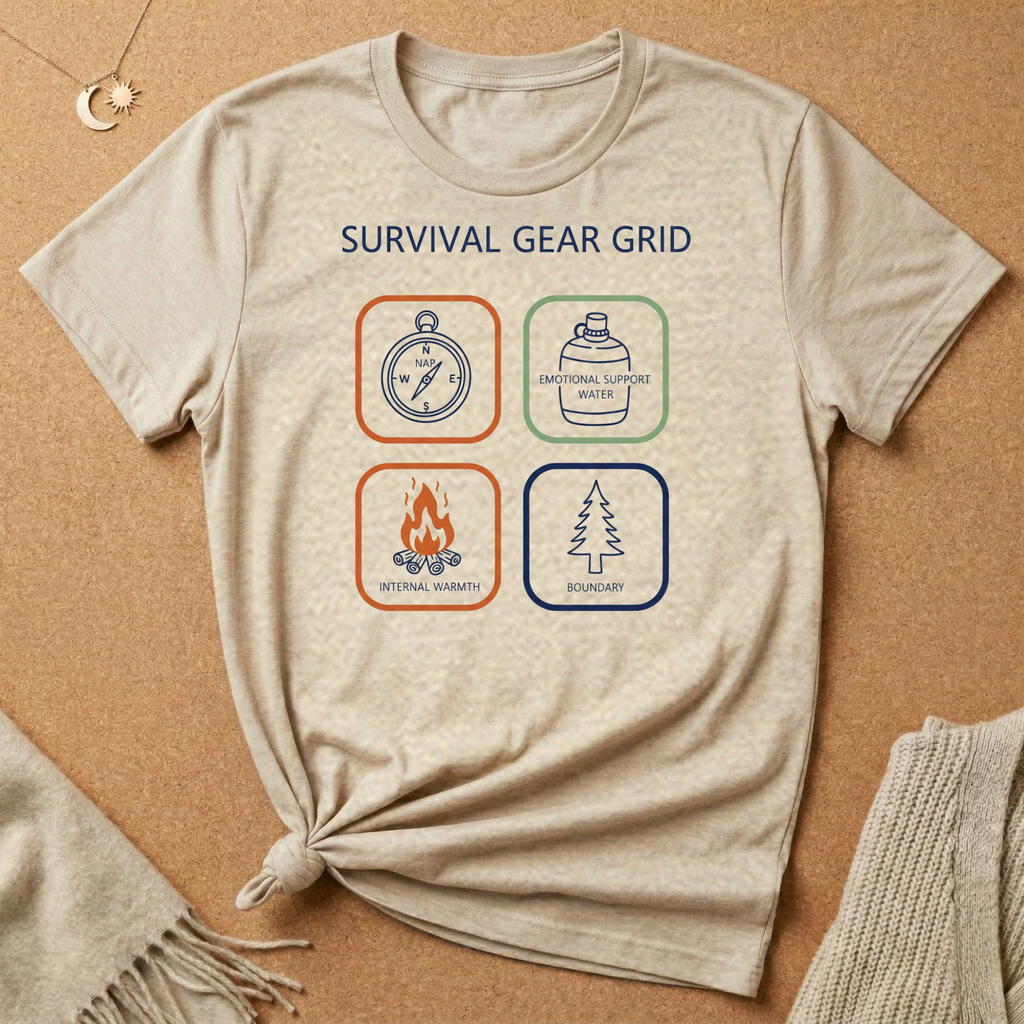 Survival Gear Grid (for the emotionally intelligent) Tee