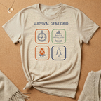 Survival Gear Grid (for the emotionally intelligent) Tee