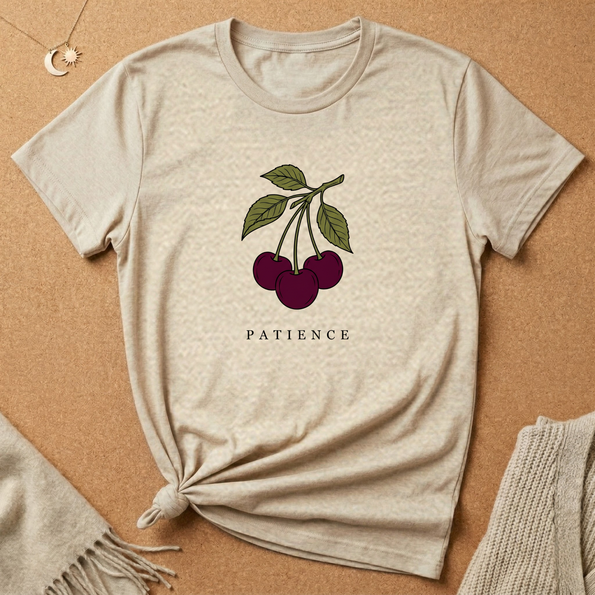 Patience with Cherries Tee