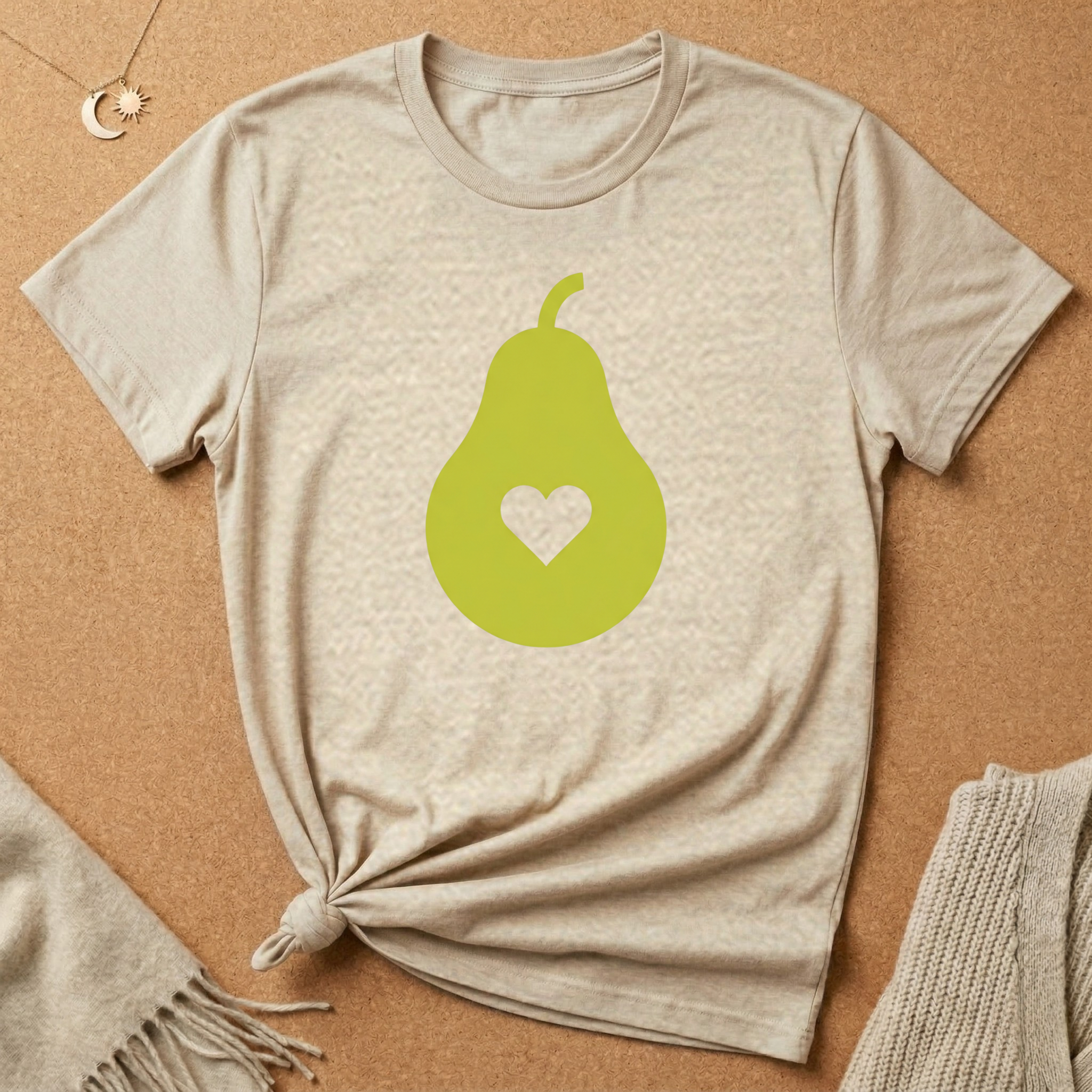 Simple Pear with Heart Tee