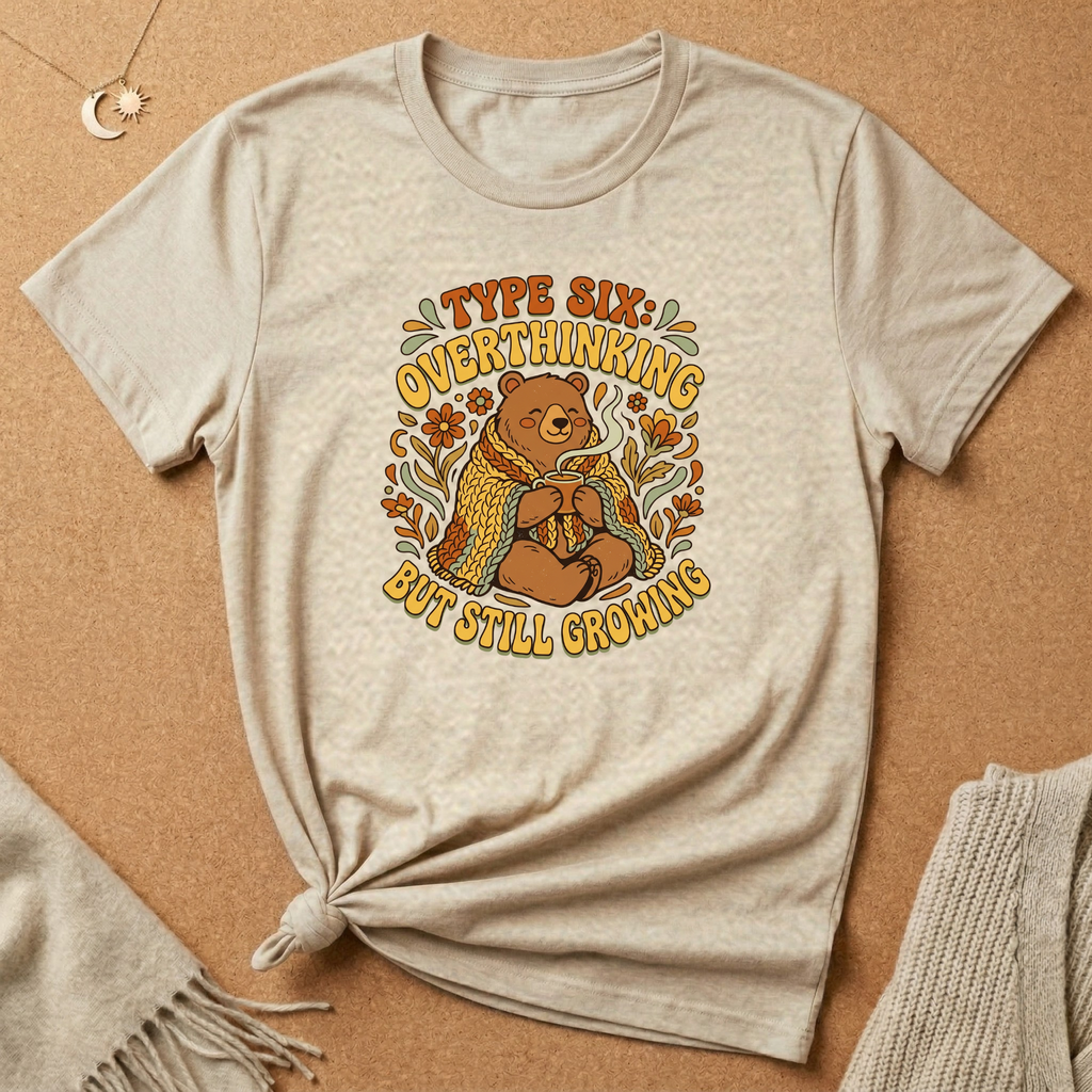 Type Six Overthinking But Still Growing Tee