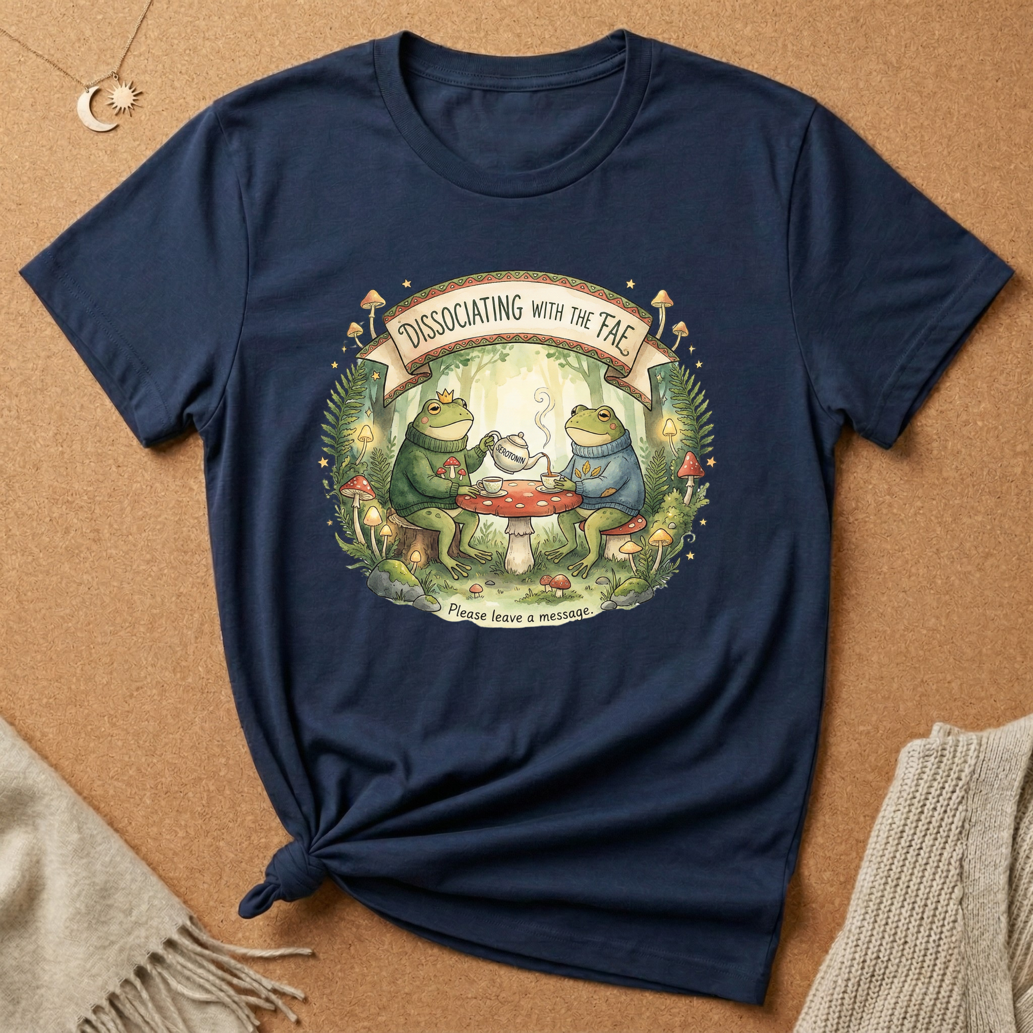 Dissociating with the Fae (Please Leave a Message) Frog Wilderkind Tee