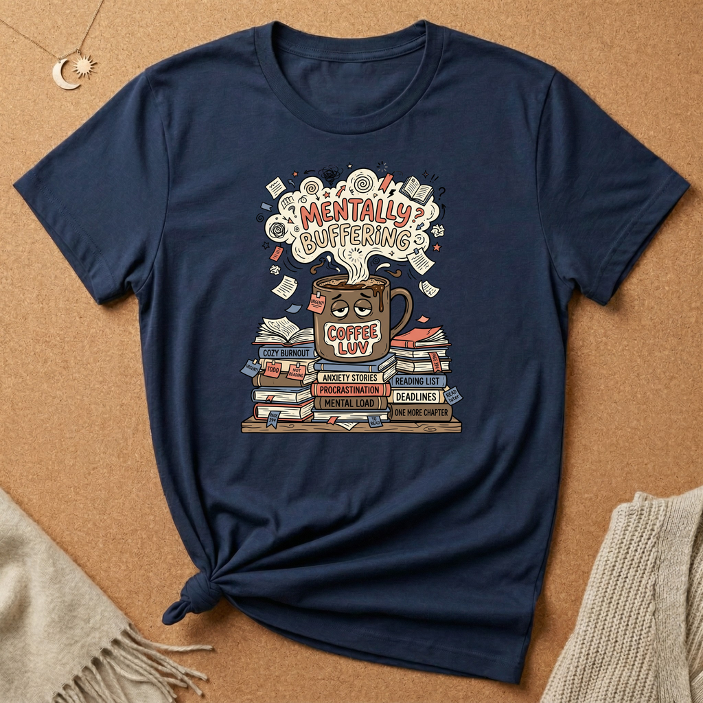 Mentally Buffering with Books Tee