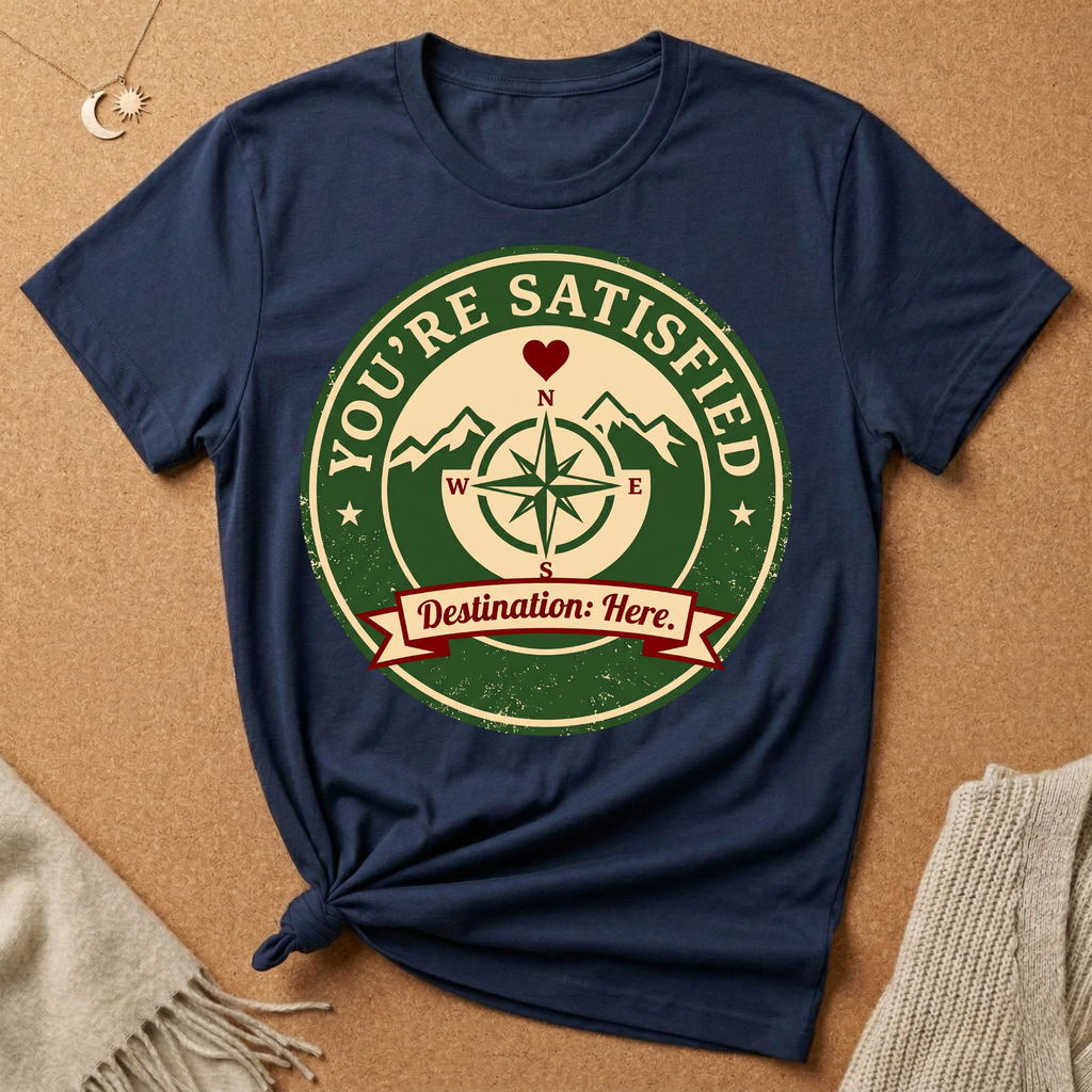 You're Satisfied Compass Enneagram Seven Core Want Tee