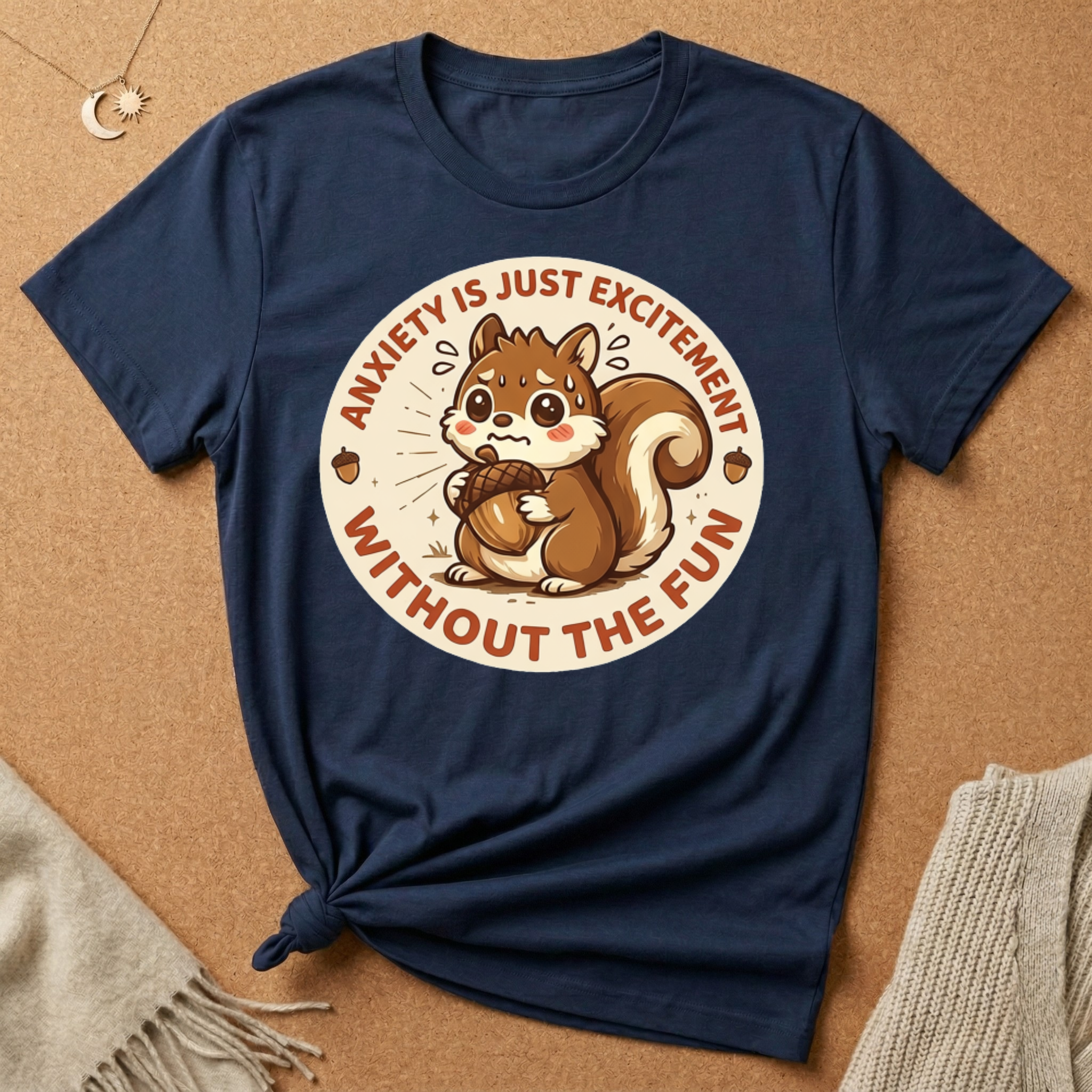 Anxiety Is Just Excitement Squirrel Tee