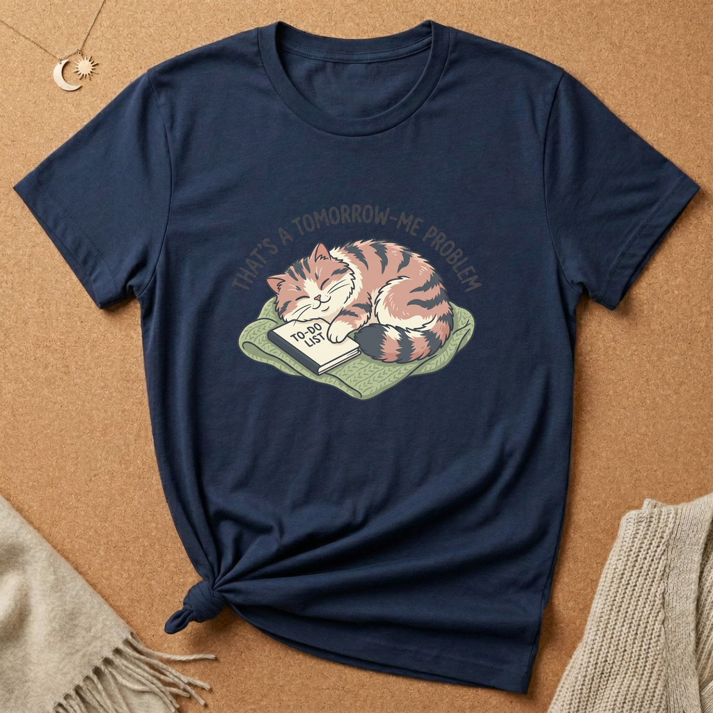 Tomorrow-Me Problem Cat Tee