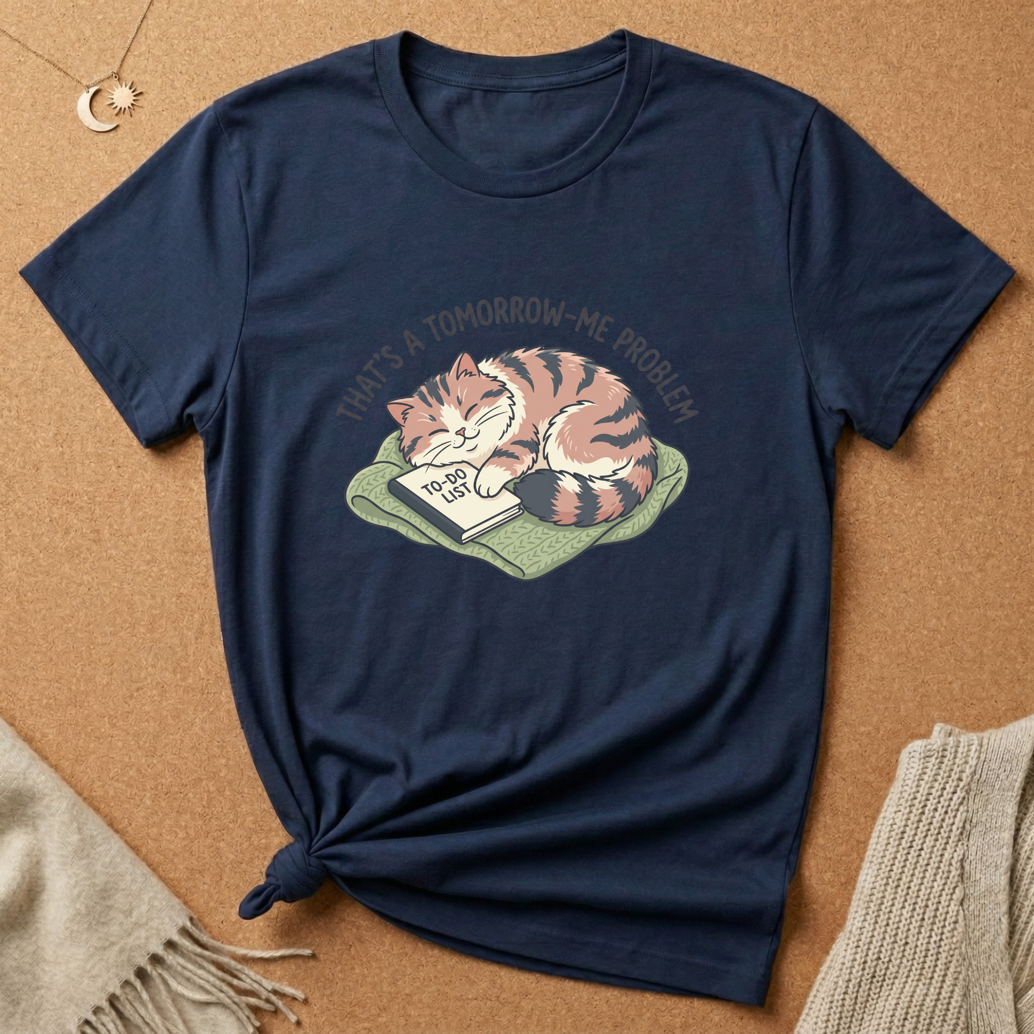 Tomorrow-Me Problem Cat Tee