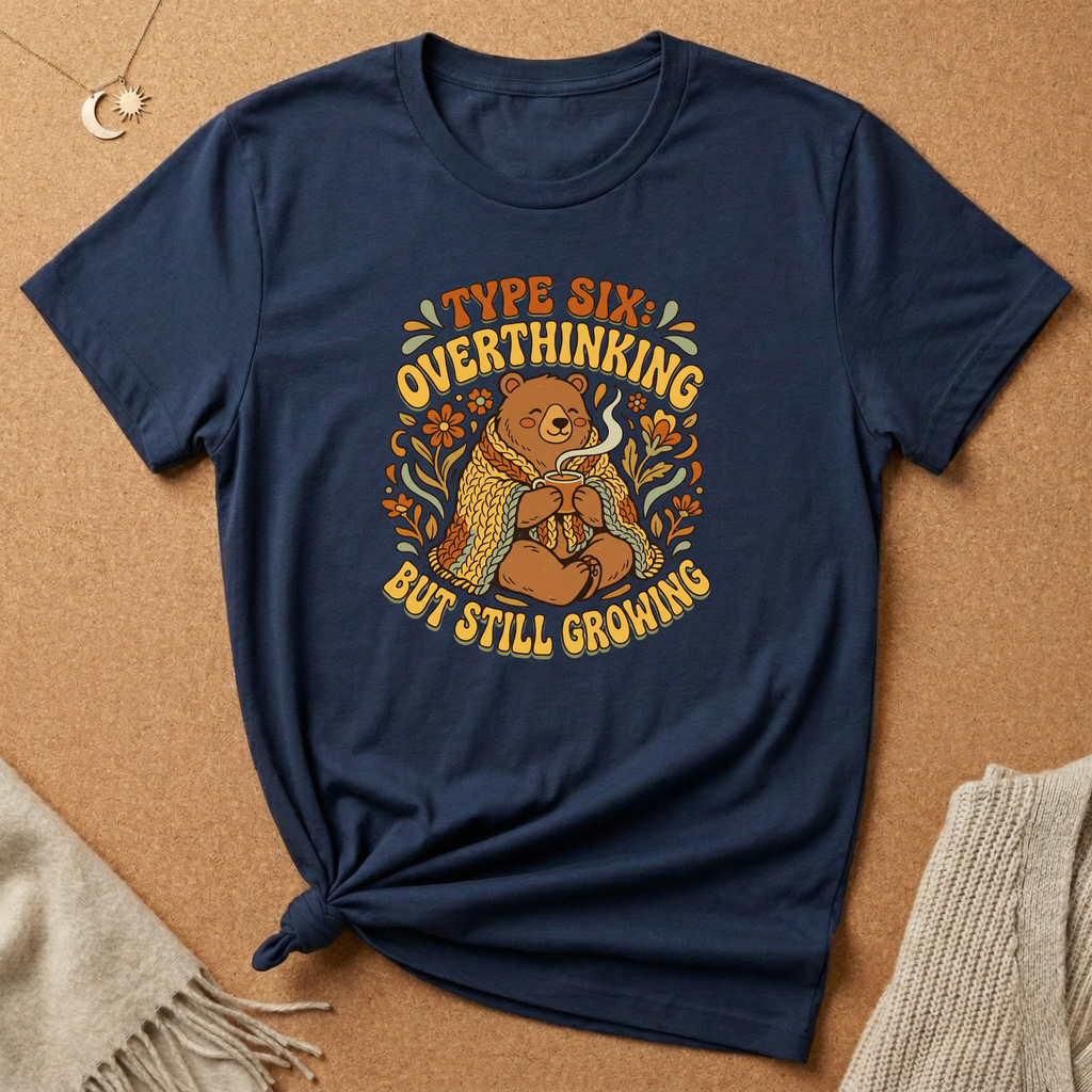 Type Six Overthinking But Still Growing Tee