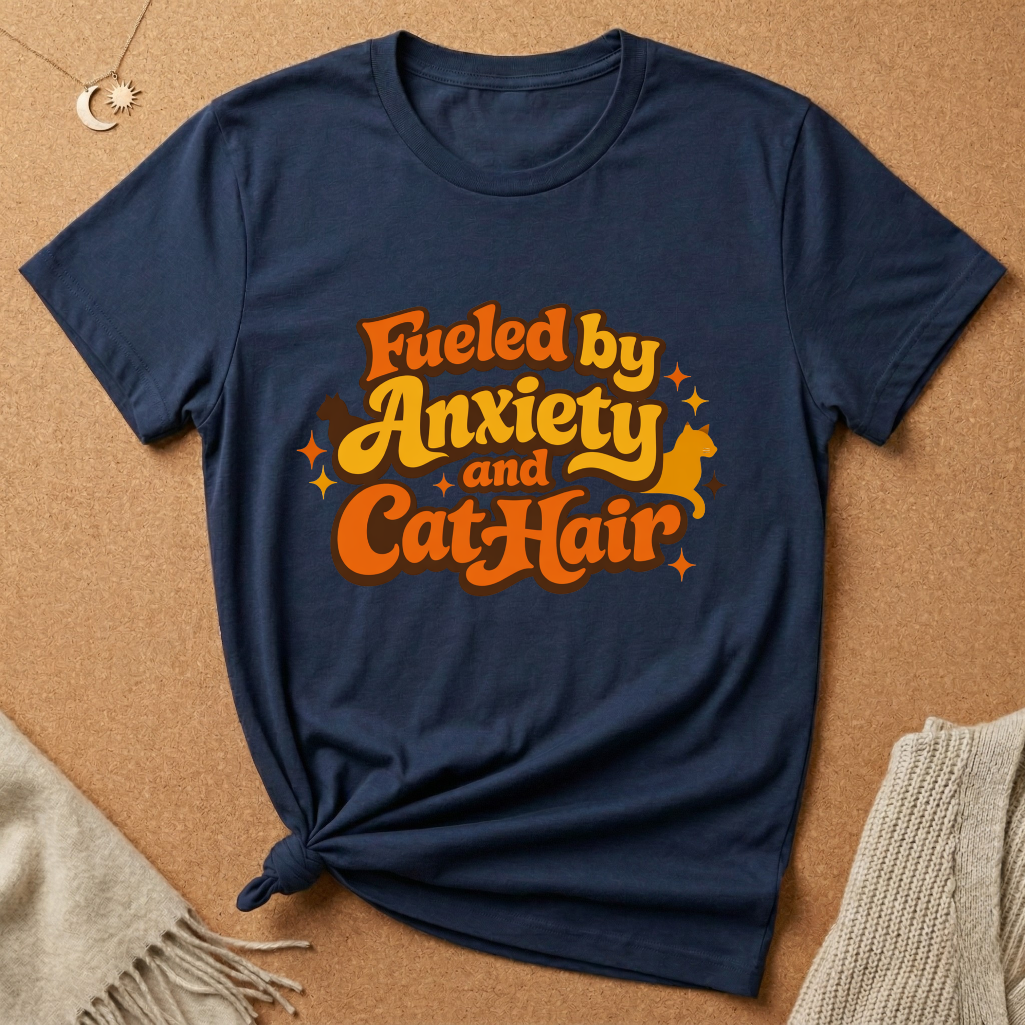 Fueled By Anxiety and Cat Hair Tee