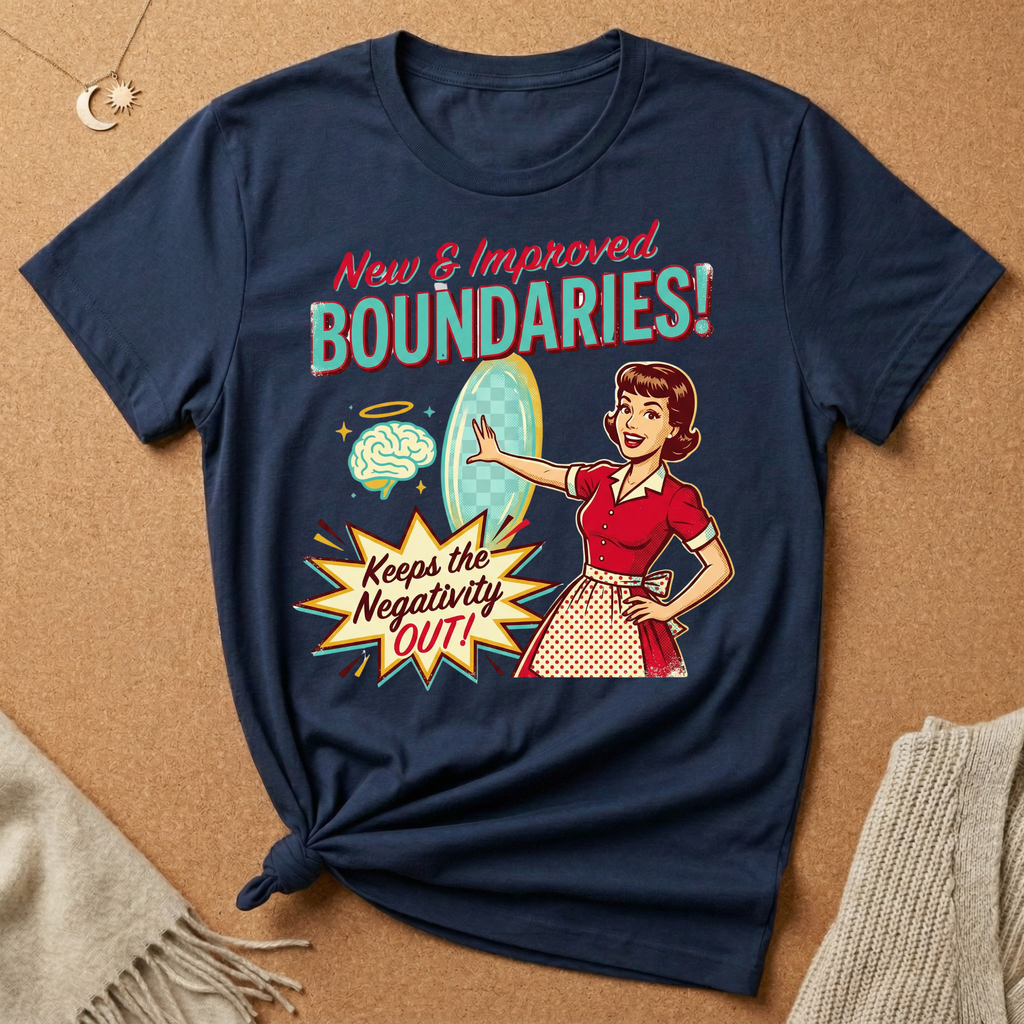 Boundaries Keep Negativity Out Vintage Ad Tee
