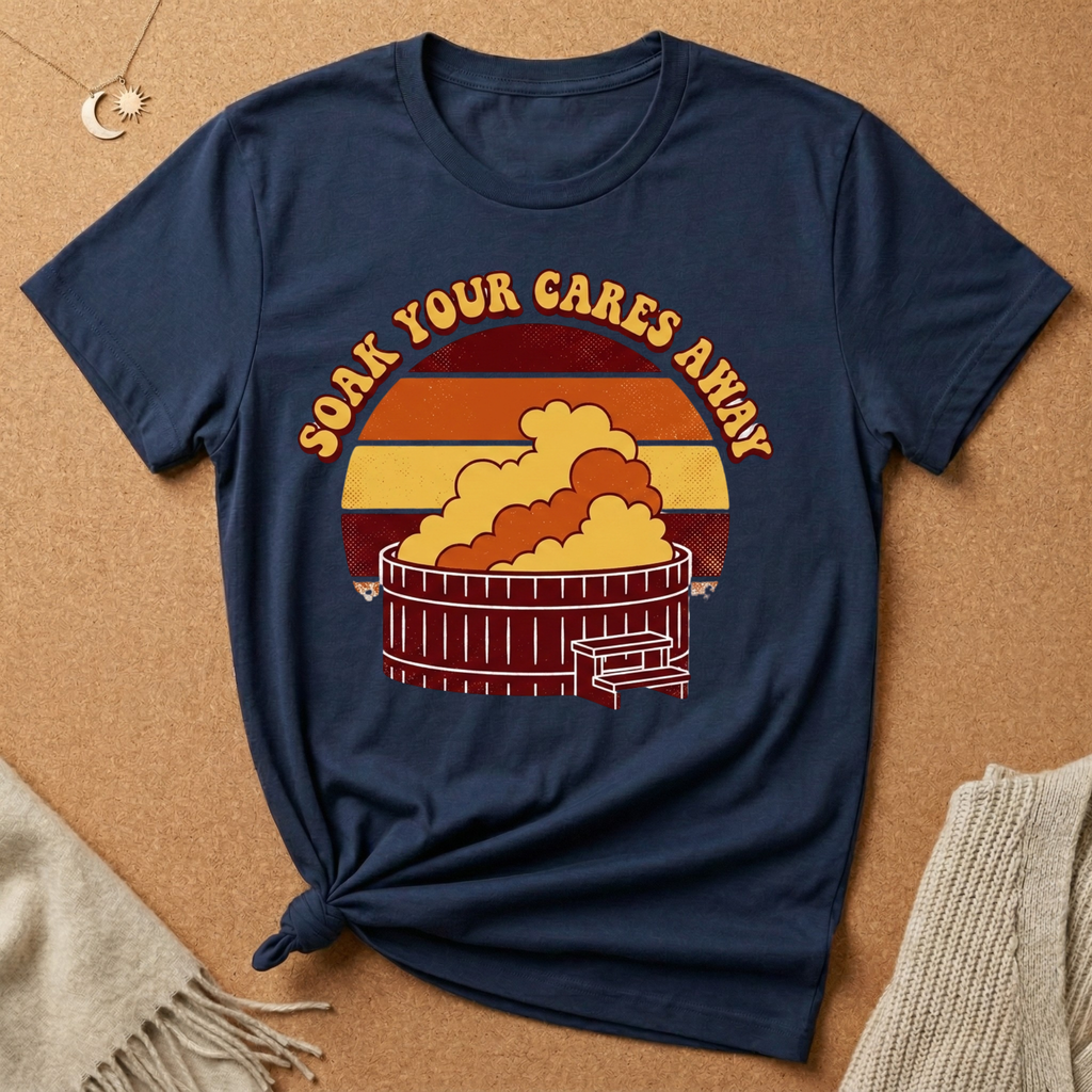 Soak Your Cares Away Hot Tub Tee