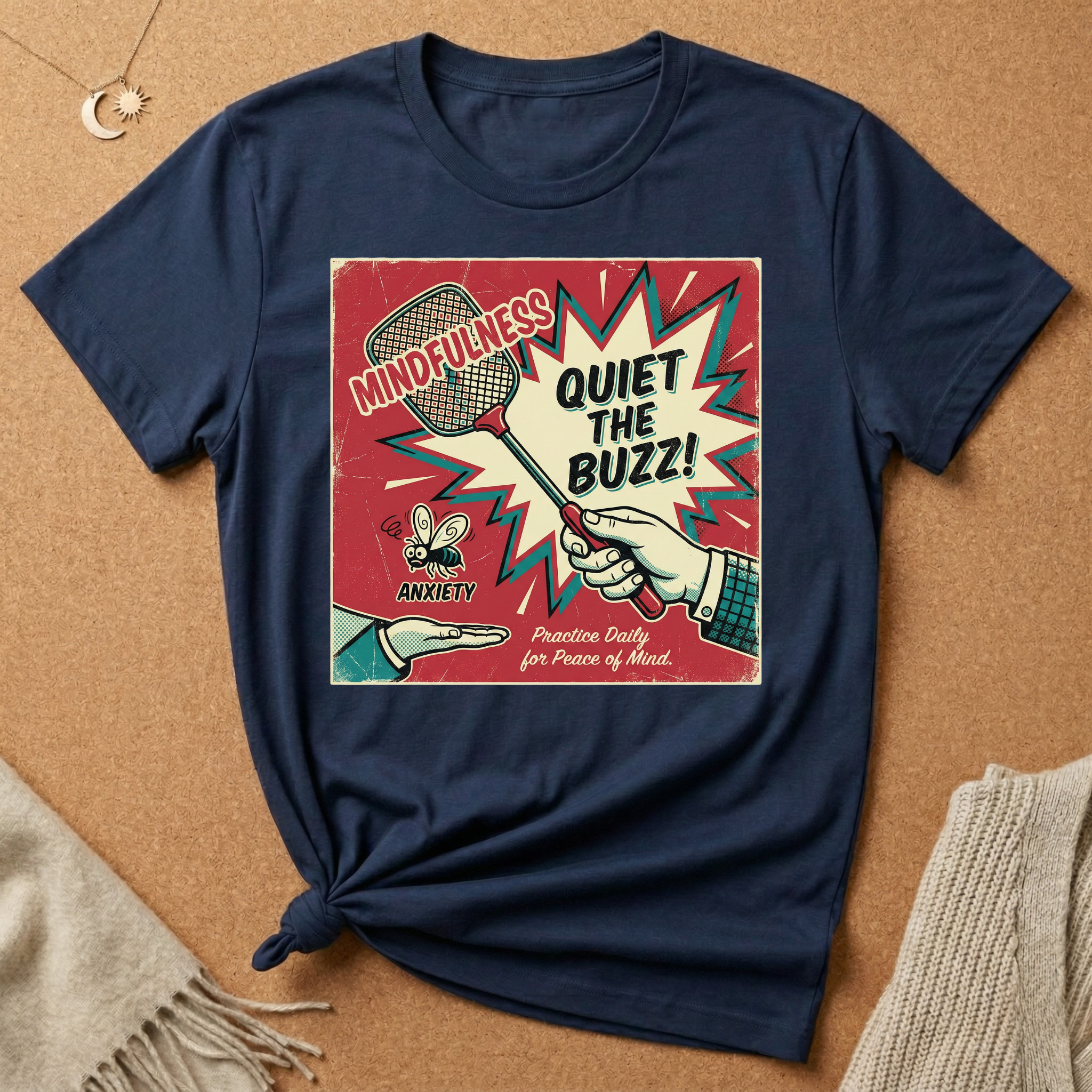 Quiet the Buzz! With Swatter Vintage Ad Tee
