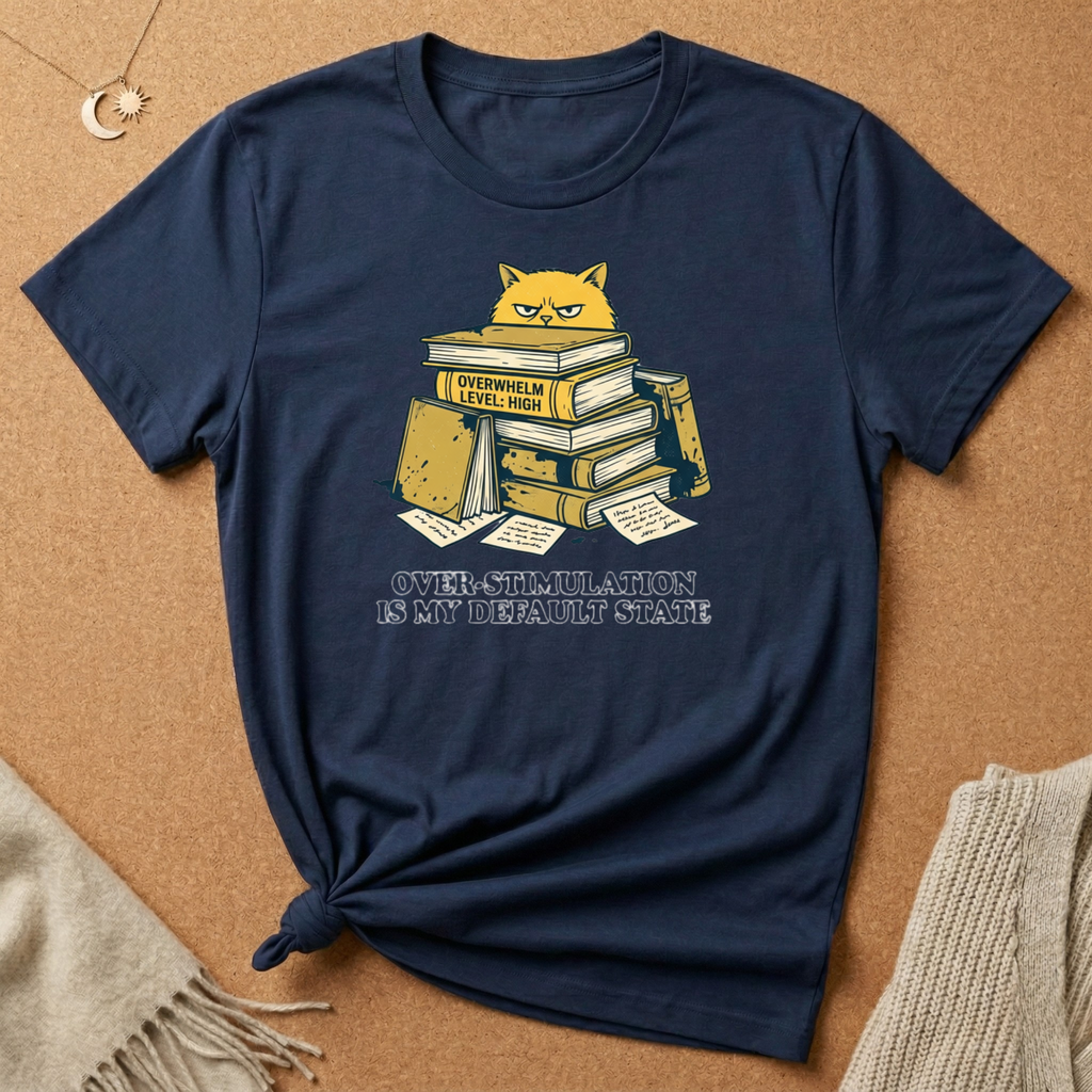 Overstimulated Cat Tee
