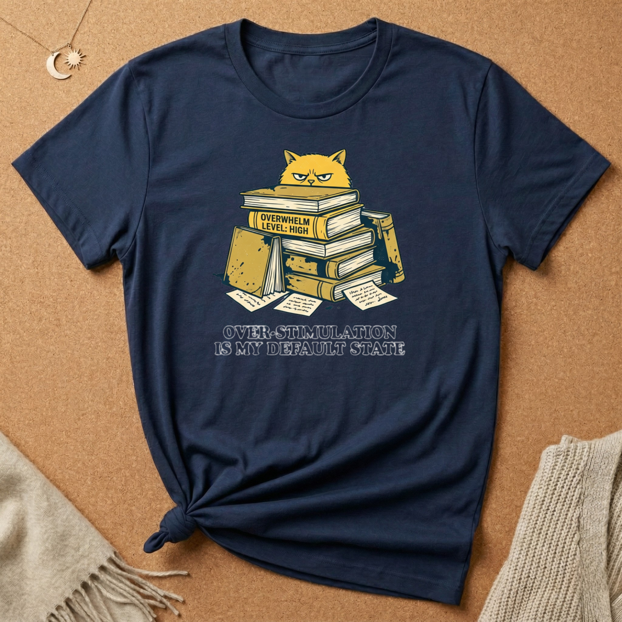 Overstimulated Cat Tee
