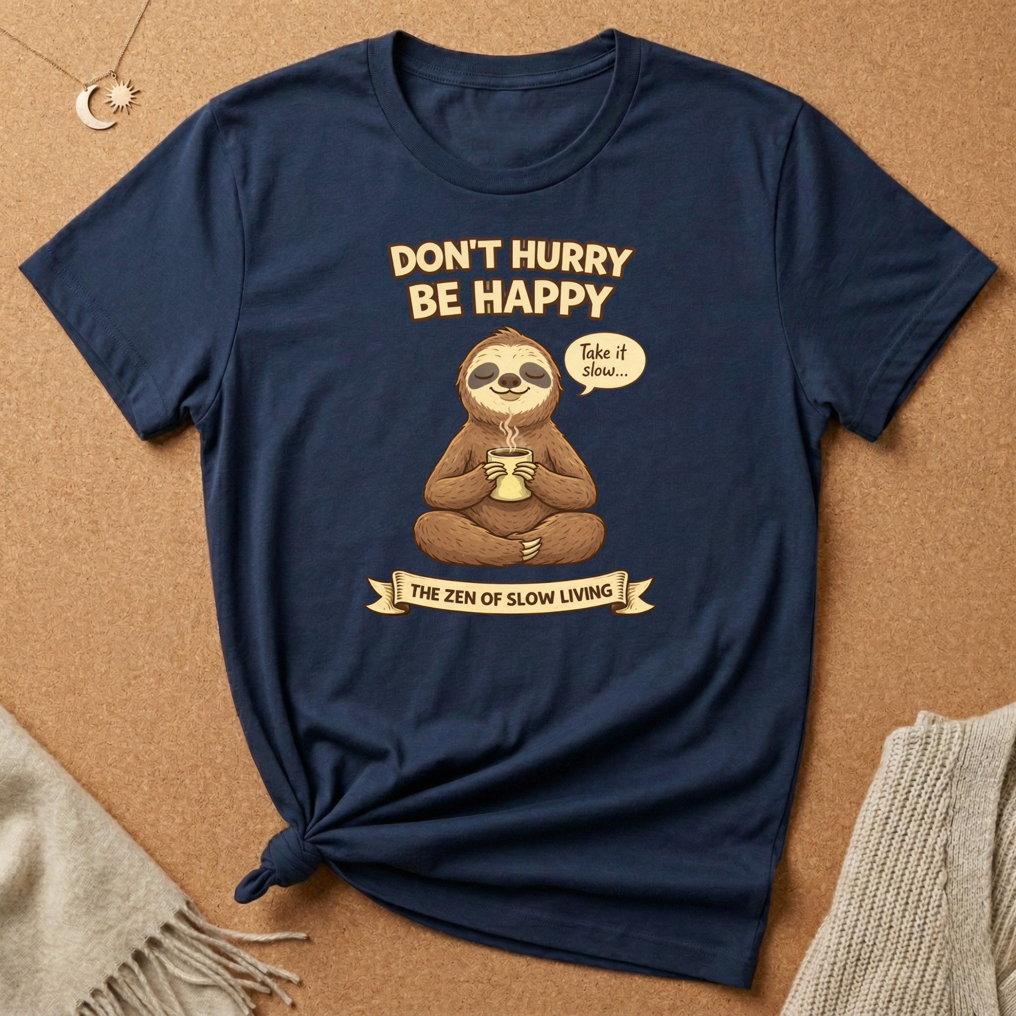 Don't Hurry Be Happy Sloth Tee