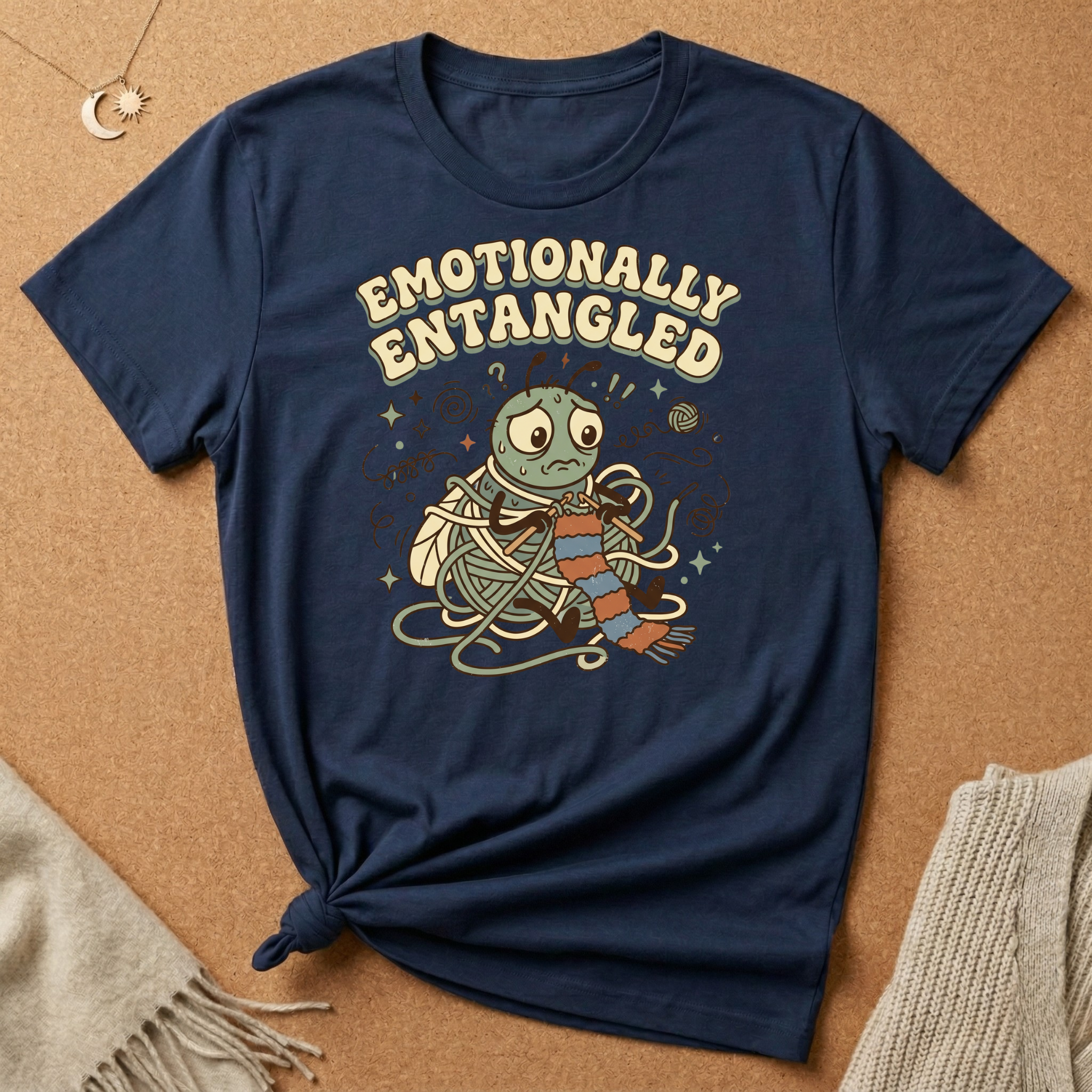 Emotionally Entagled Crochet Anxiety Fly Tee
