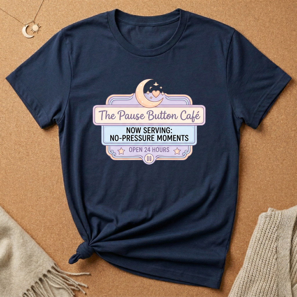 Pause Button Cafe Tee