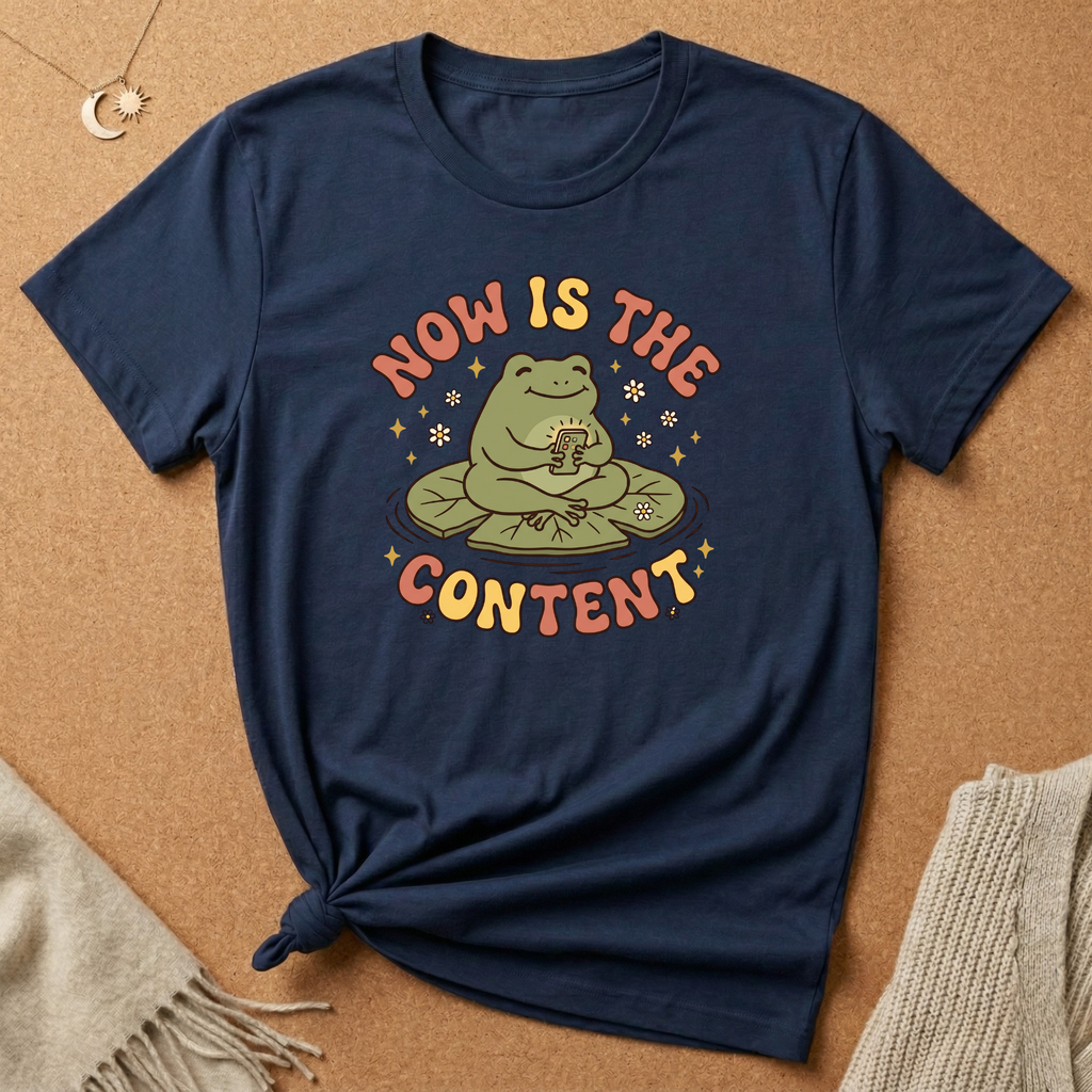 Now Is the Content Frog Tee