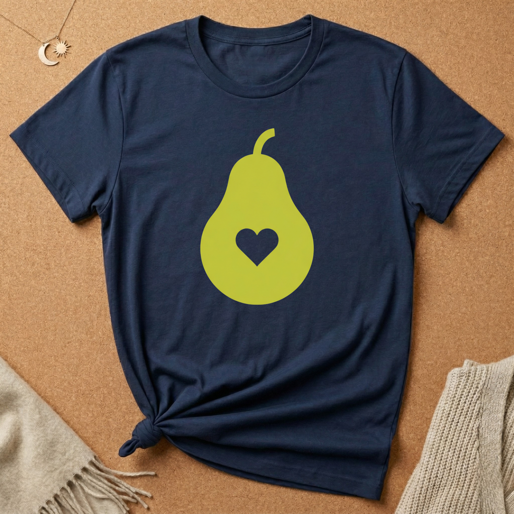 Simple Pear with Heart Tee