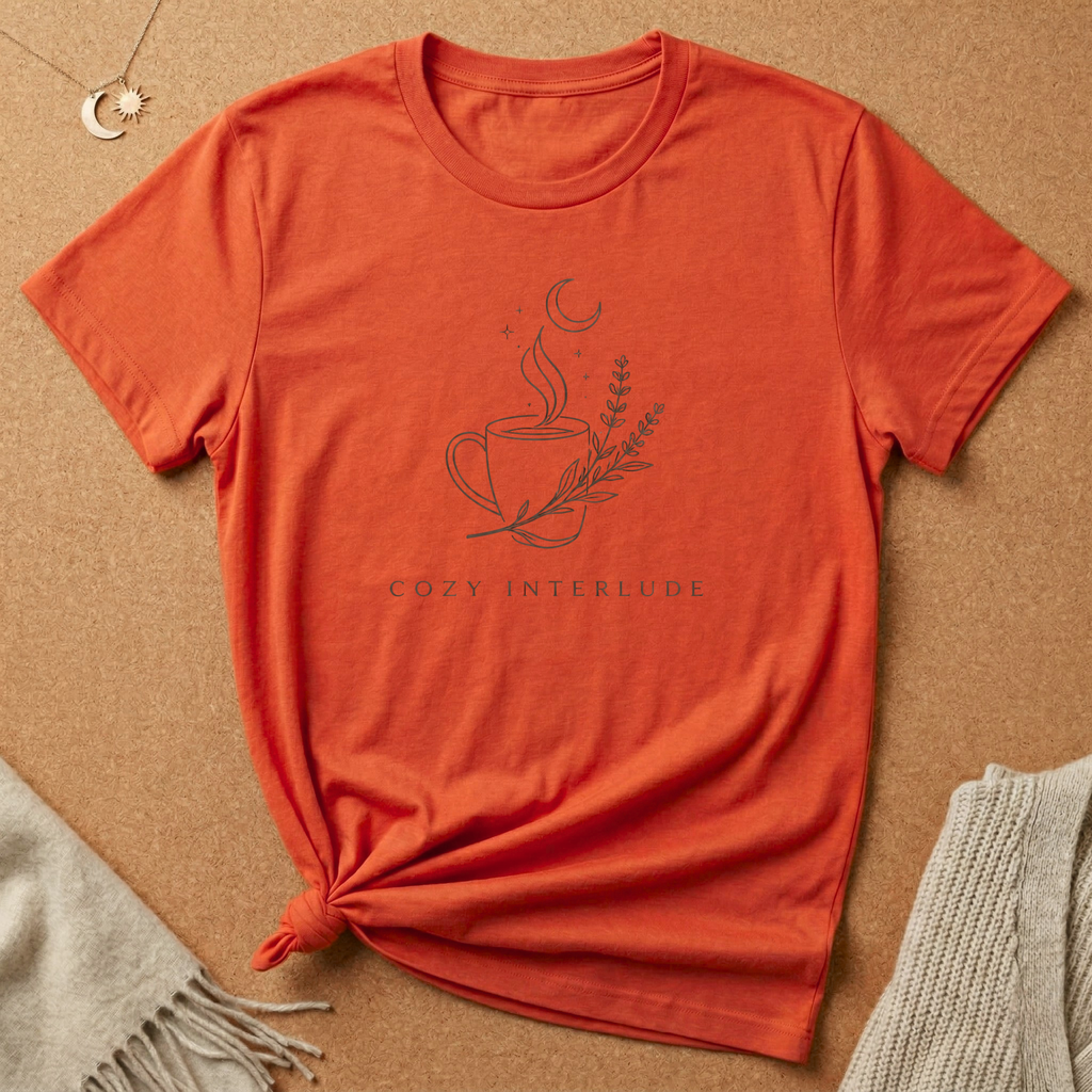 Cozy Interlude with moon and mug Tee