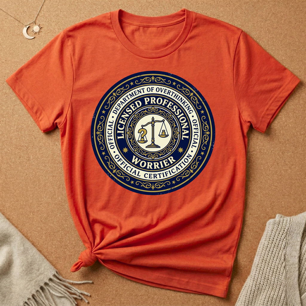 Dept. of Overthinking Official Certification Tee