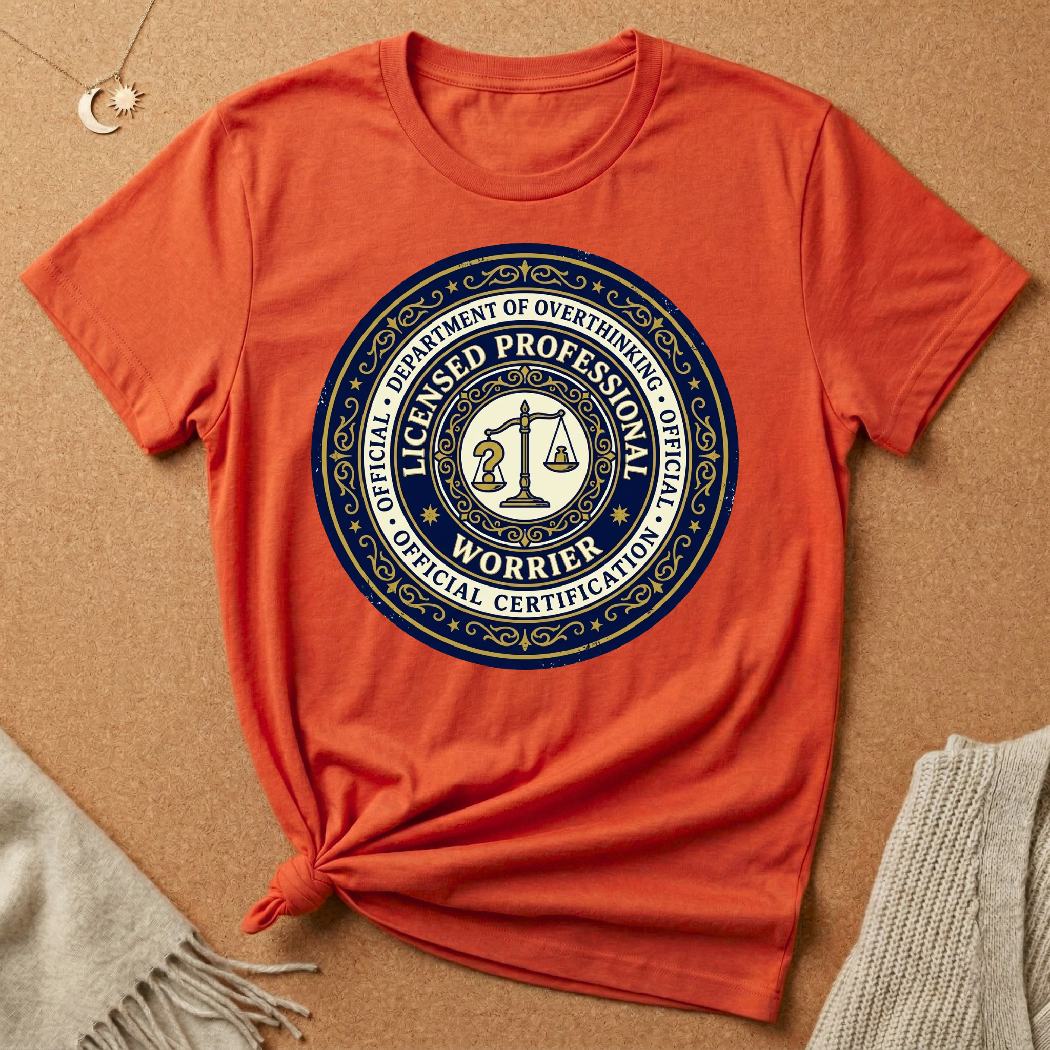 Dept. of Overthinking Official Certification Tee
