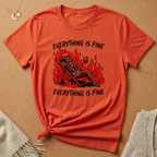 Everything is Fine Skeleton in fire Tee