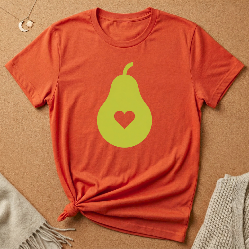 Simple Pear with Heart Tee