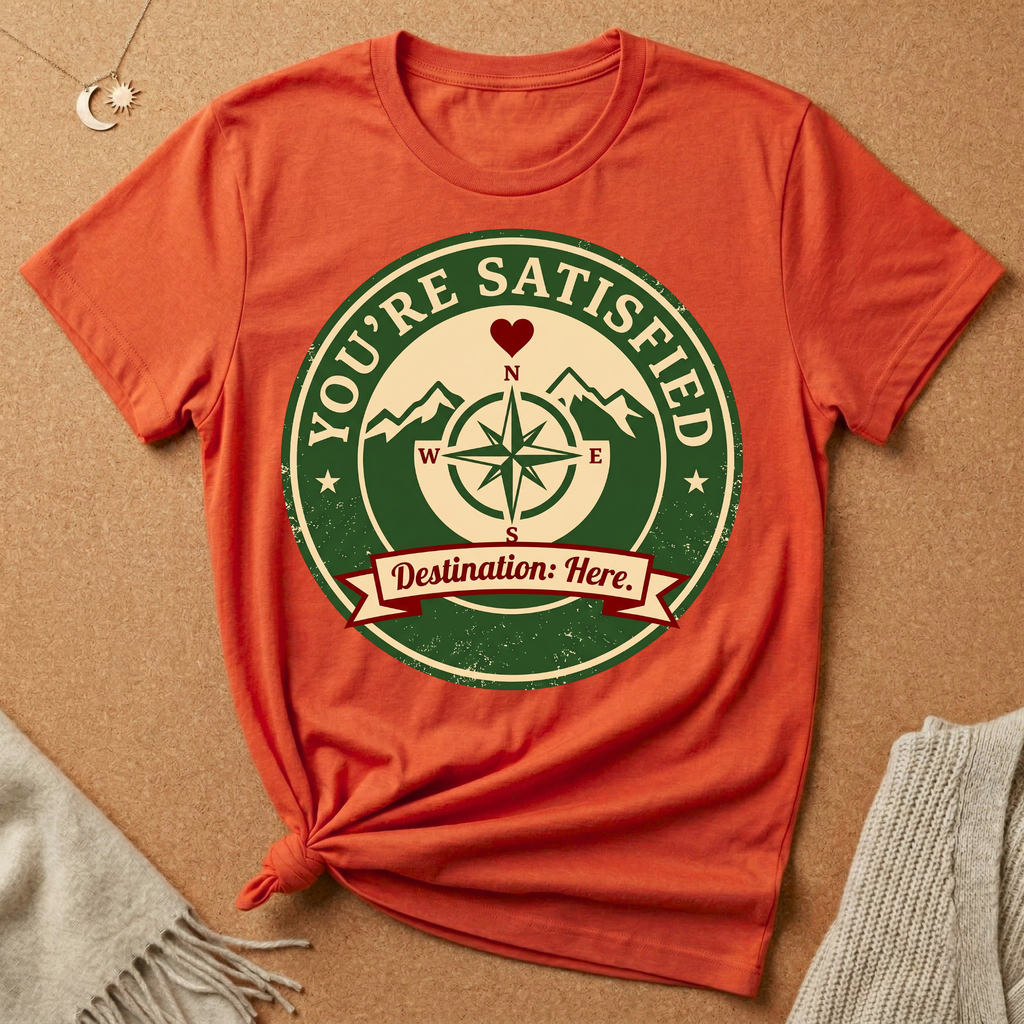 You're Satisfied Compass Enneagram Seven Core Want Tee