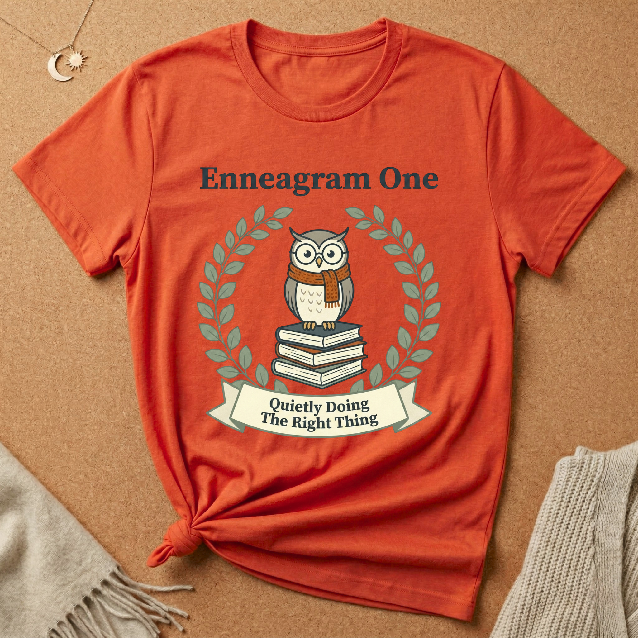 Enneagram Type 1: Quietly Doing The Right Thing Owl Tee