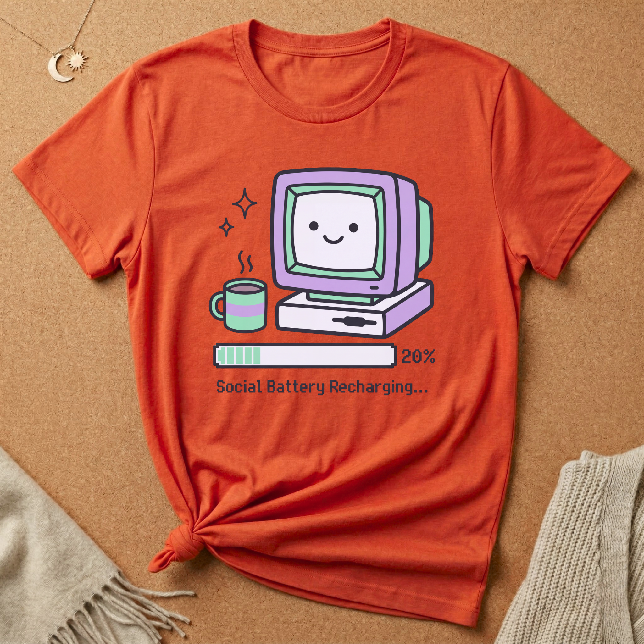 Social Battery Recharging Computer Tee