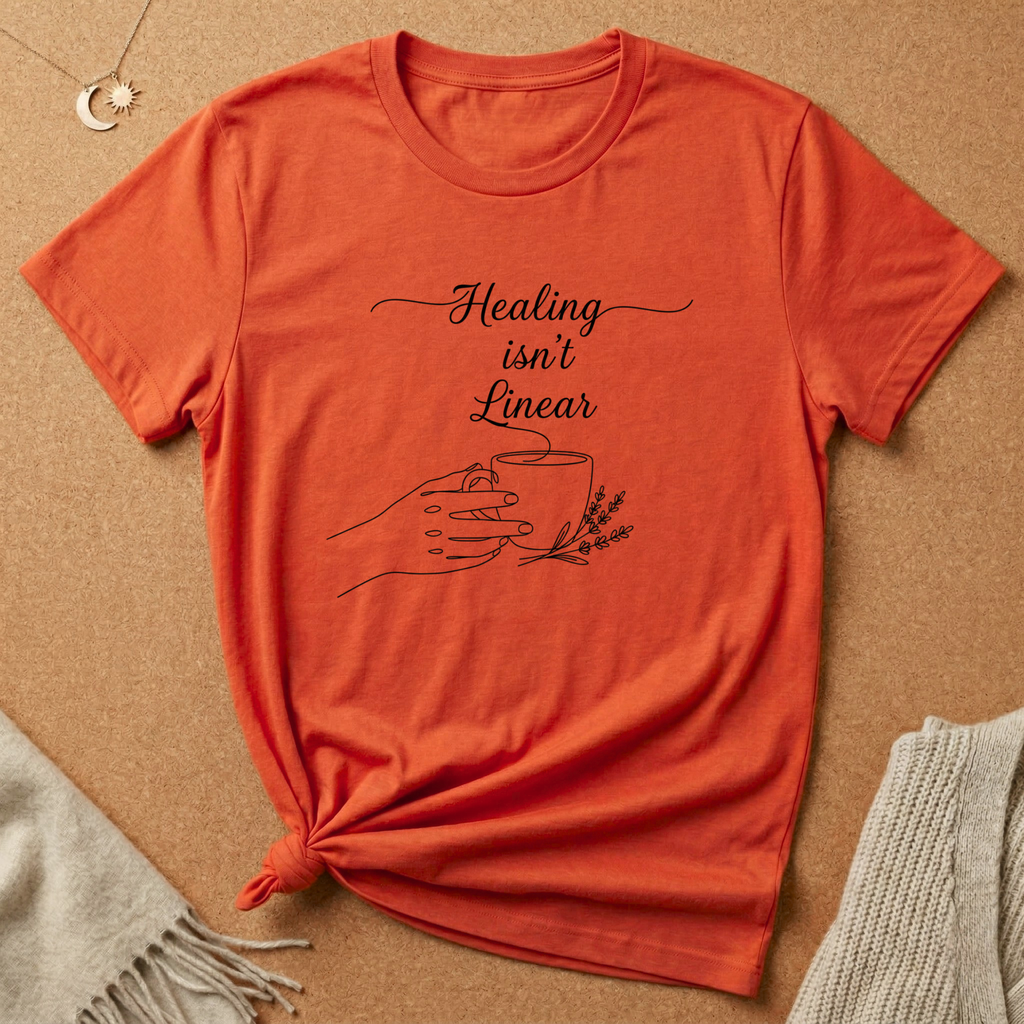 Healing isn't Linear with Coffee Cup Tee