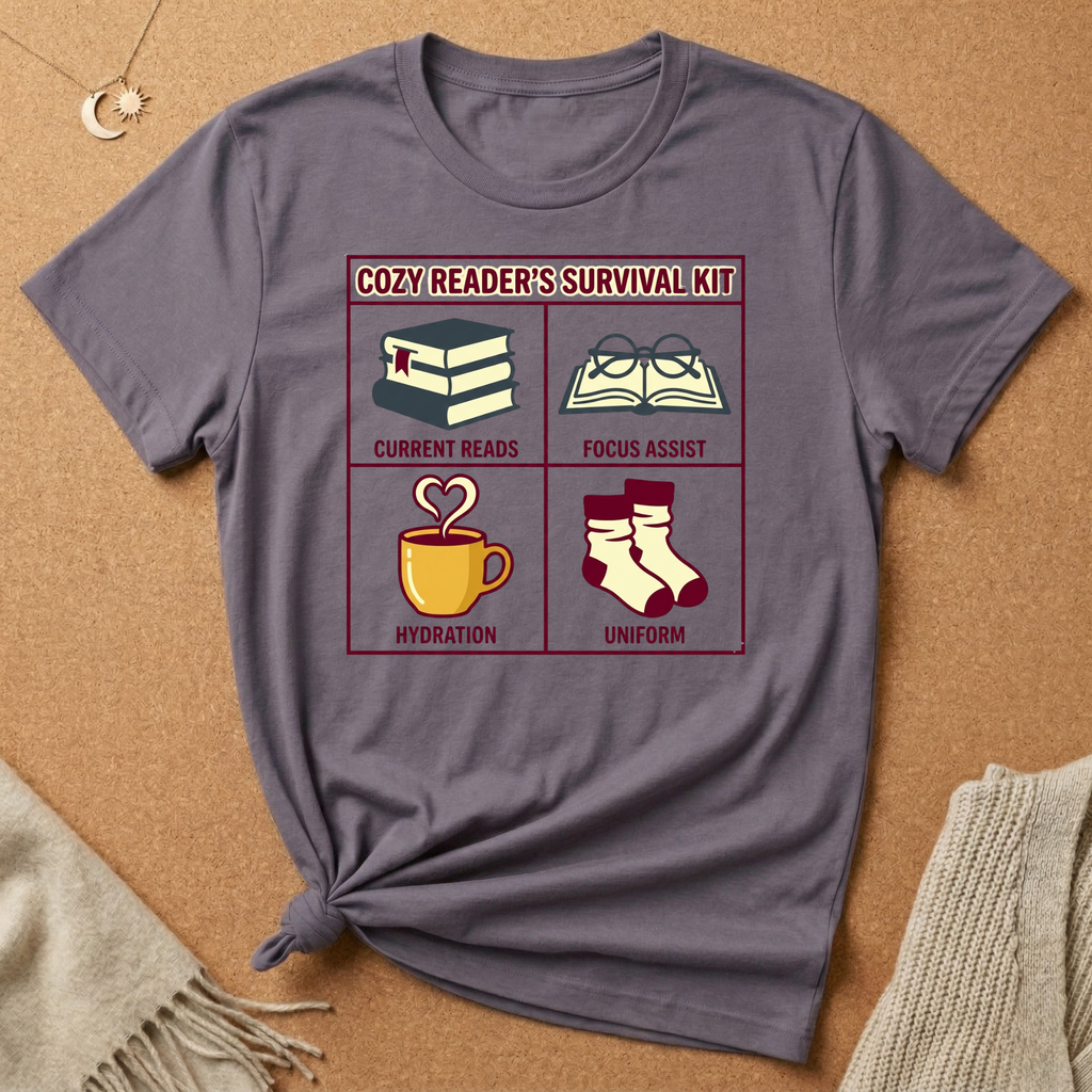 Cozy Reader's Survival Kit Tee