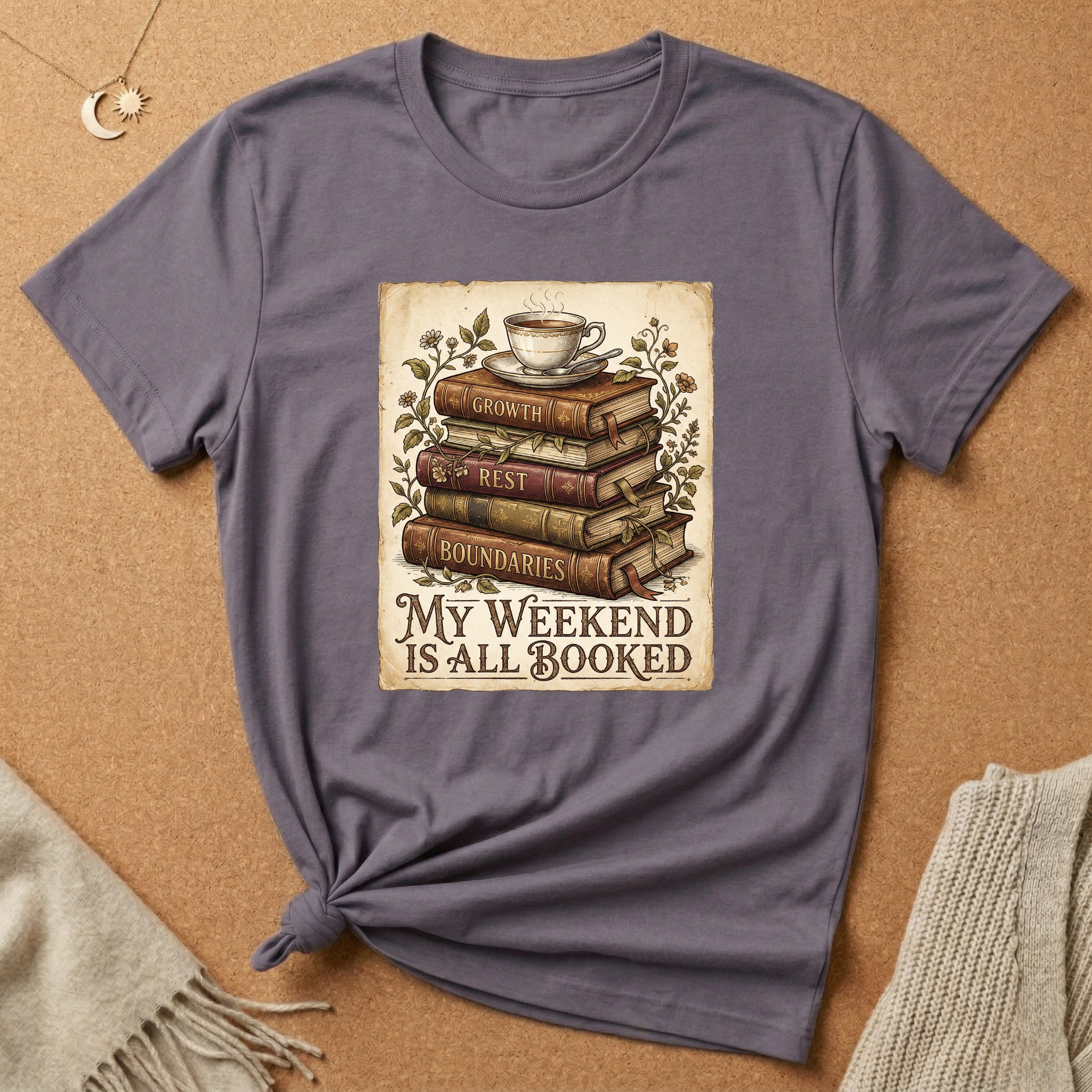 My Weekend is Booked with therapy books Tee