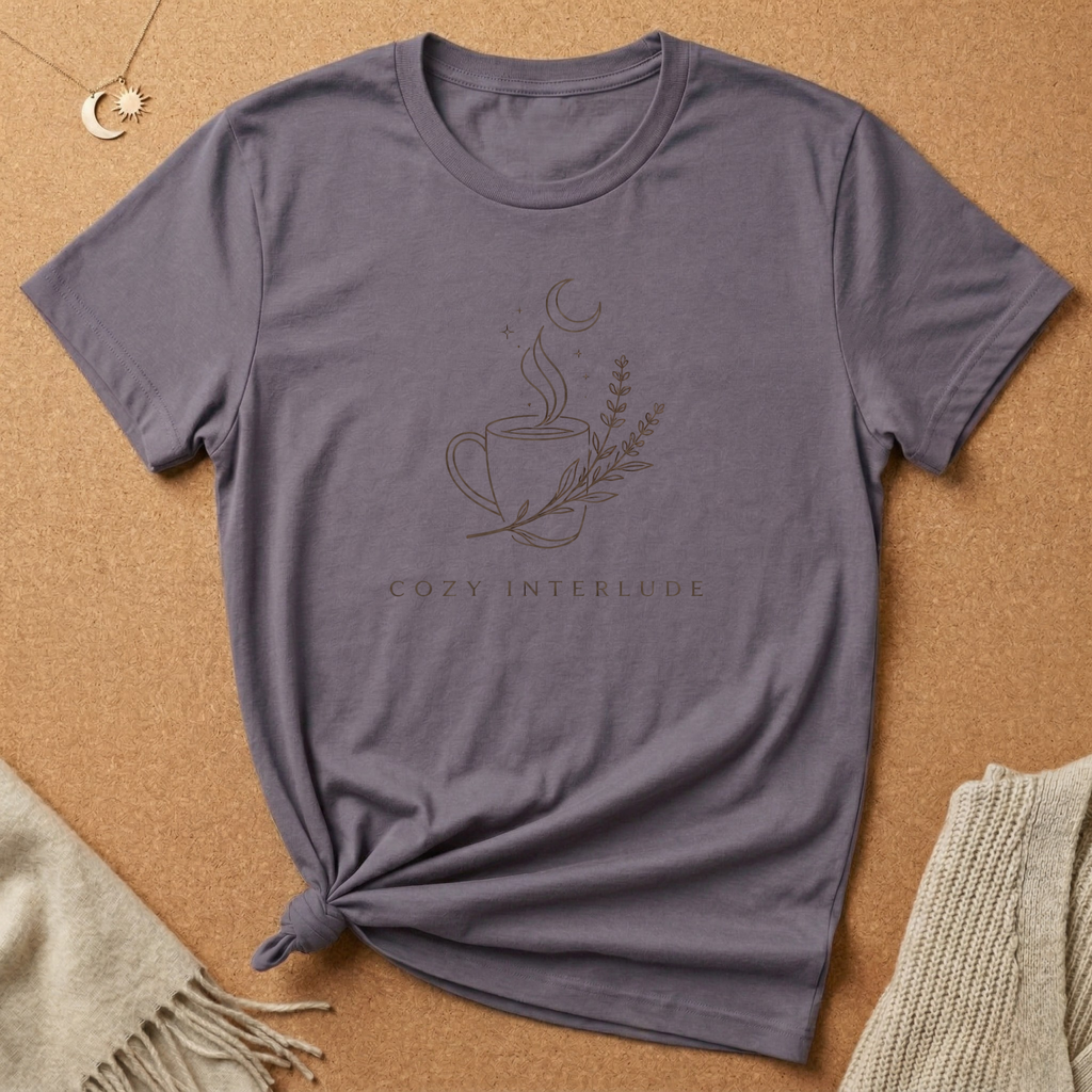 Cozy Interlude with moon and mug Tee