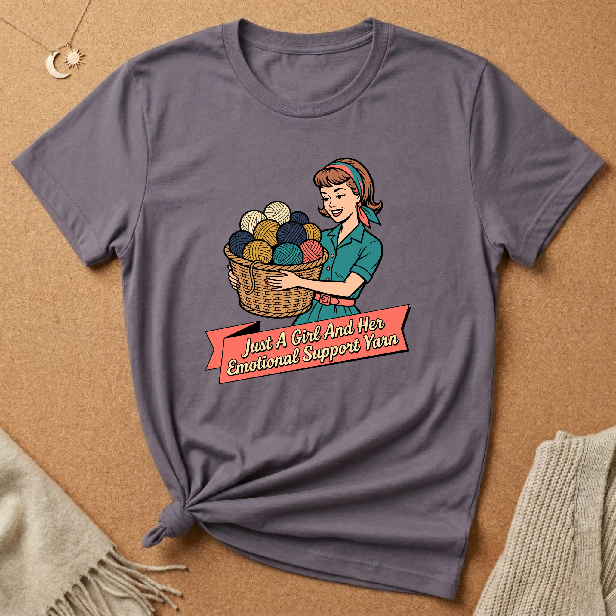 Just a Girl and Support Yarn Tee