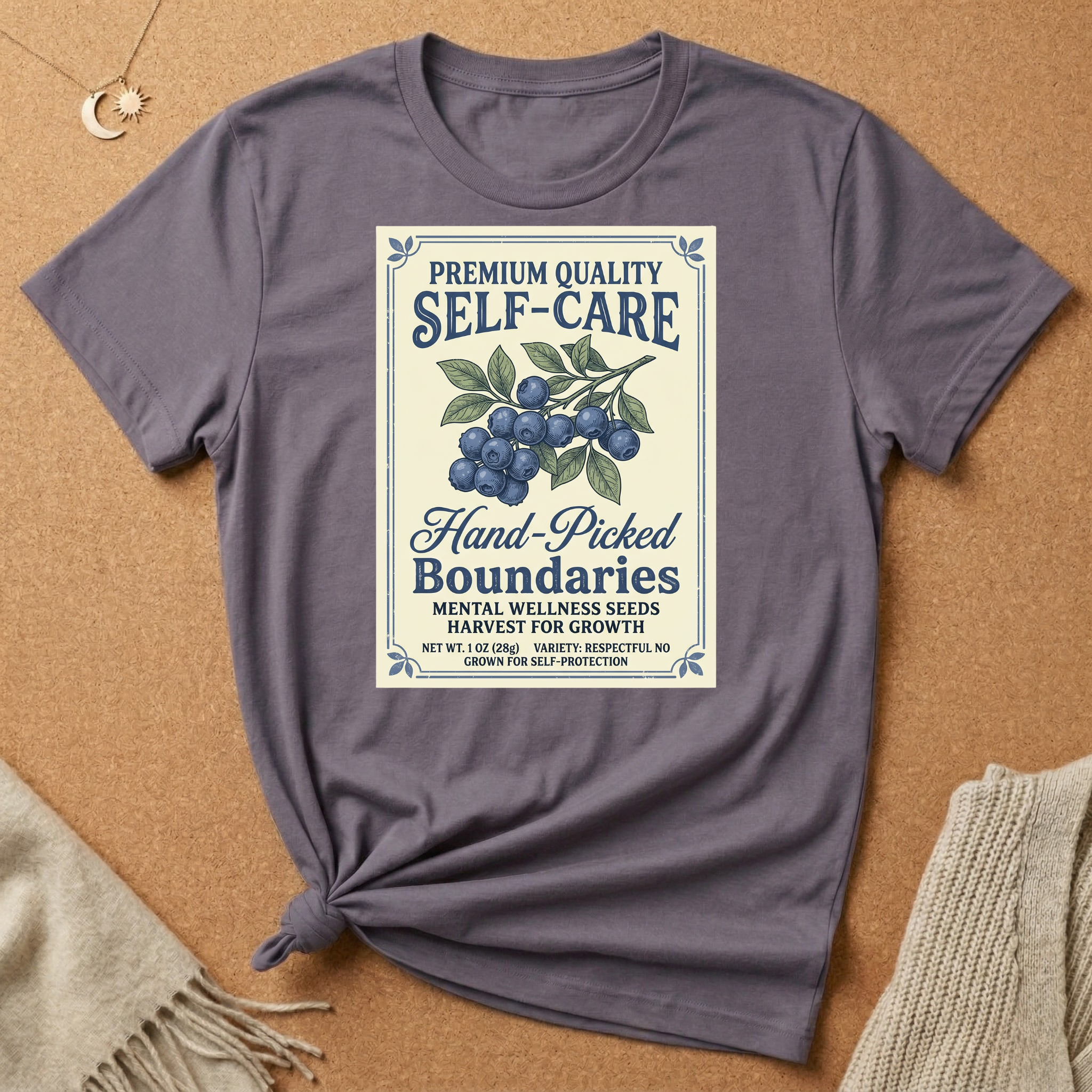 Self-Care Blueberry Seeds Tee