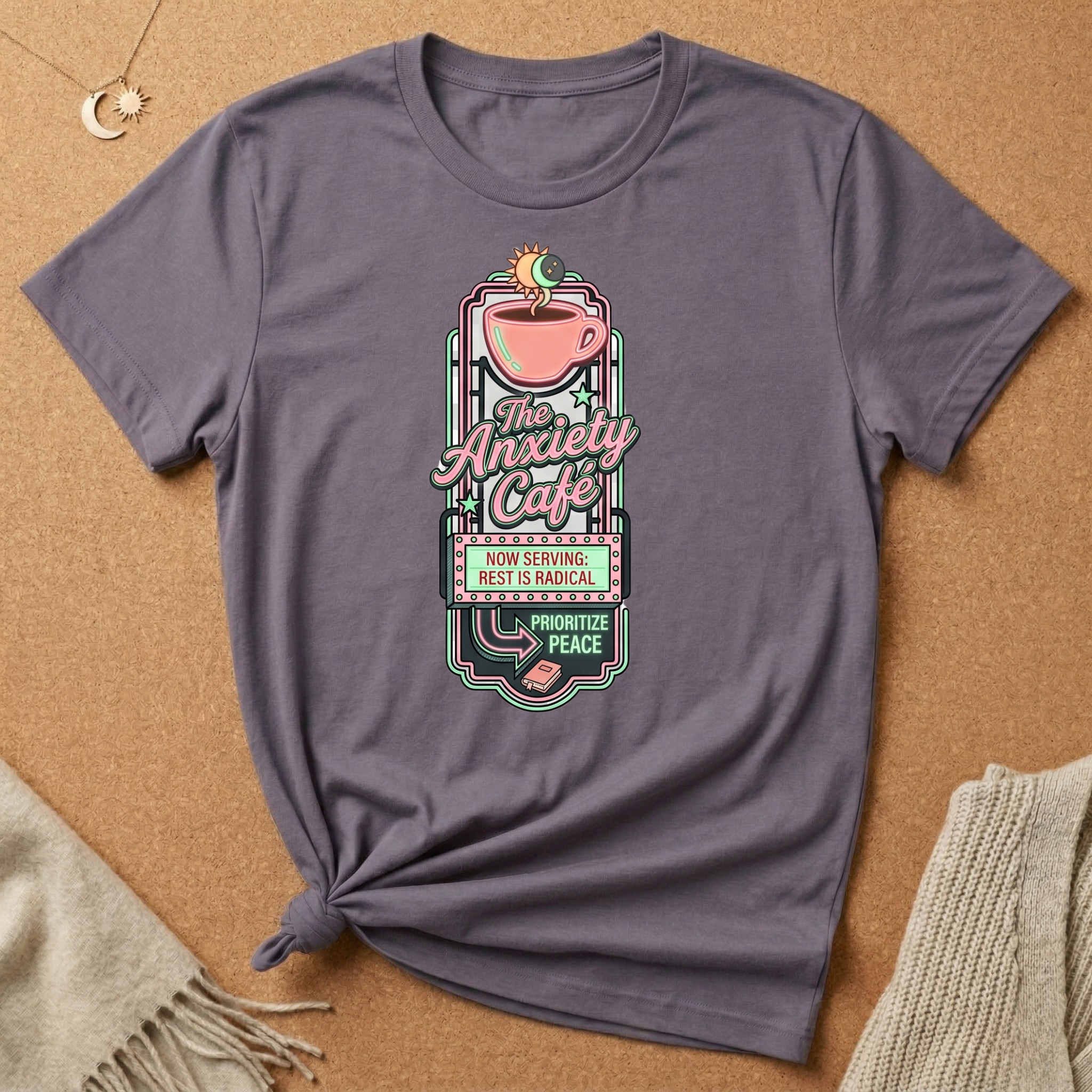 Rest Is Radical Anxiety Cafe Tee