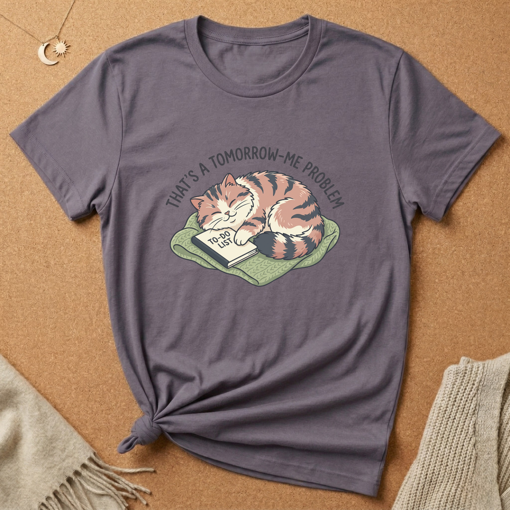 Tomorrow-Me Problem Cat Tee