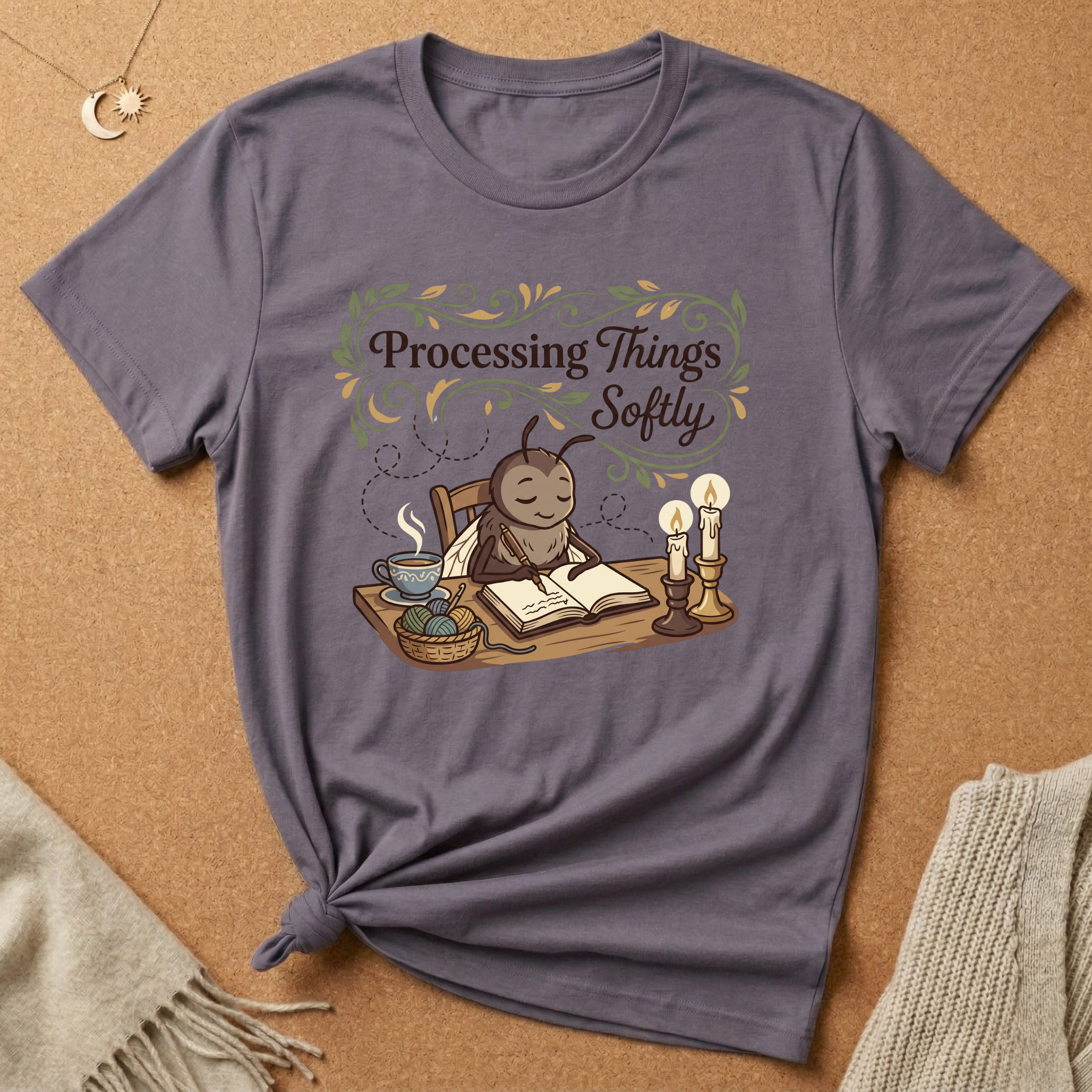Calm Anxiety Fly Processing Things Softly Tee