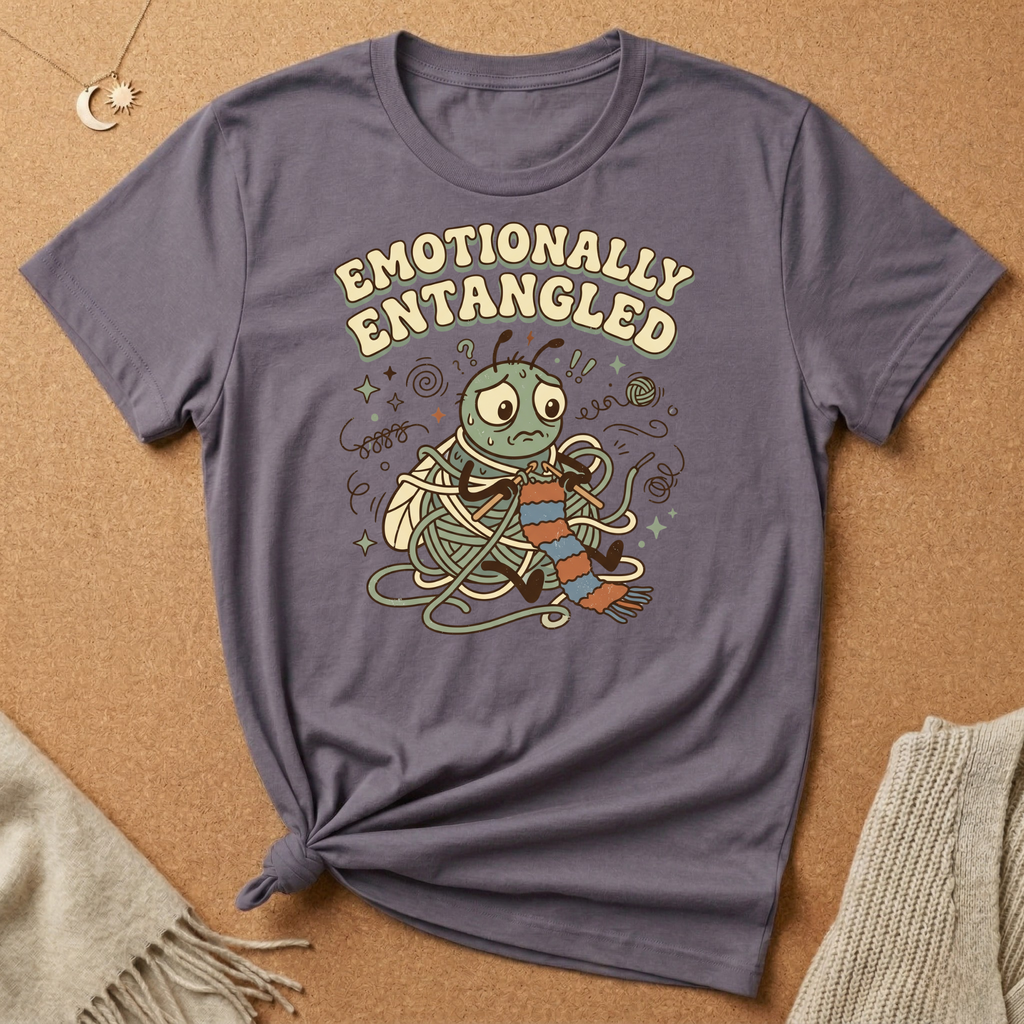 Emotionally Entagled Crochet Anxiety Fly Tee