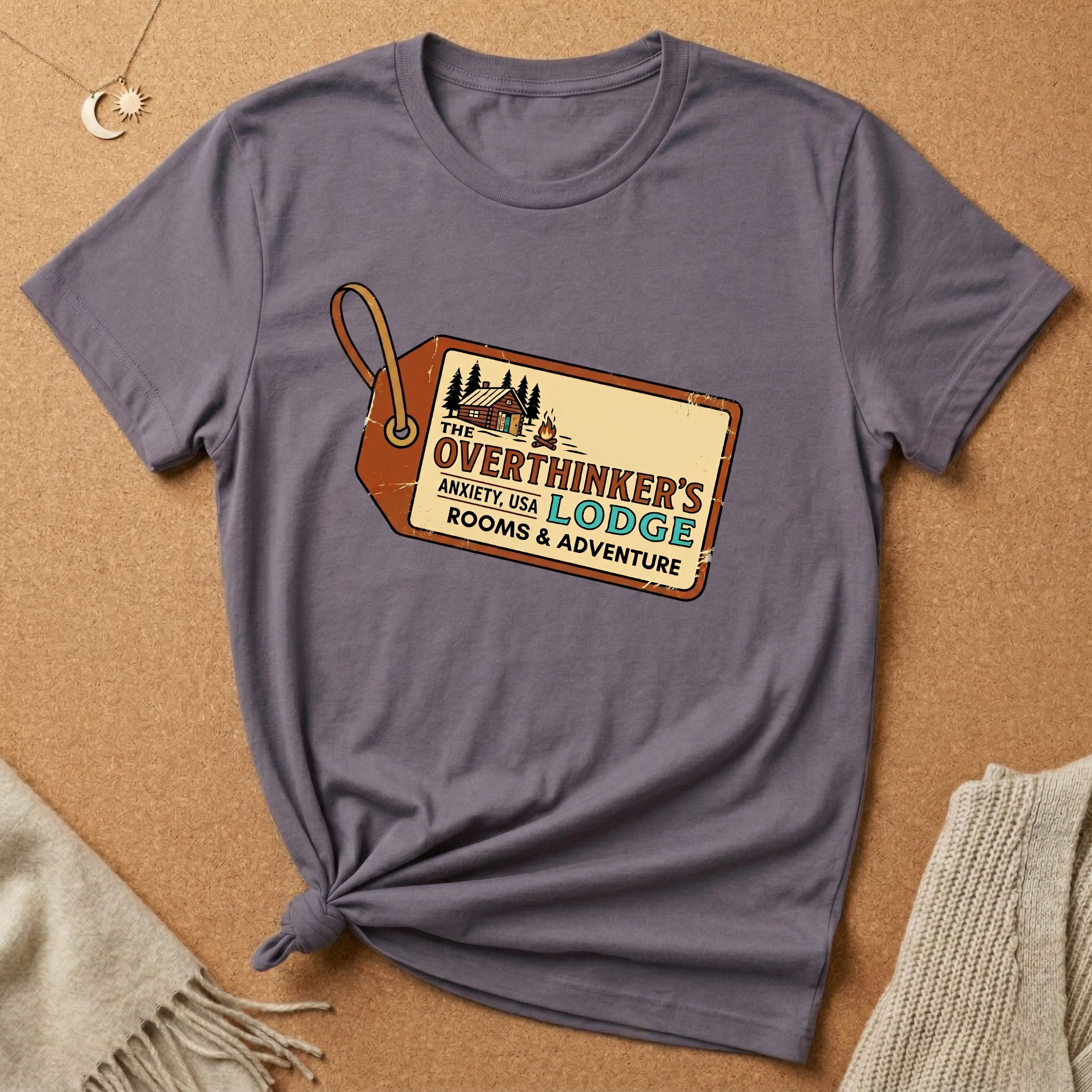 Overthinker's Lodge Luggage Tag Tee