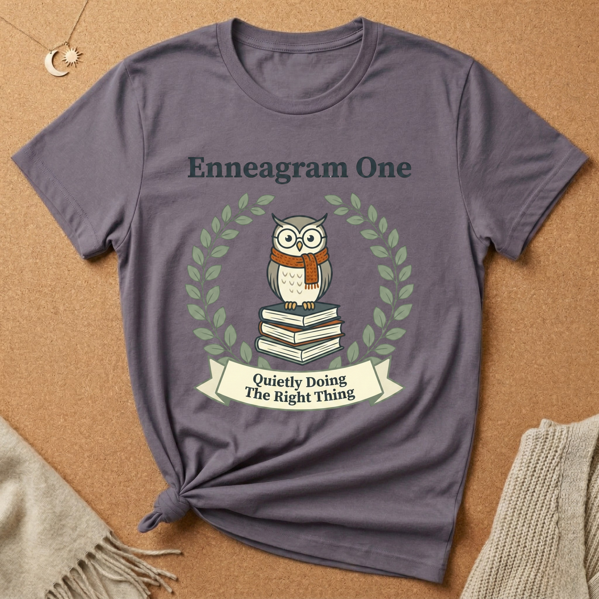 Enneagram Type 1: Quietly Doing The Right Thing Owl Tee
