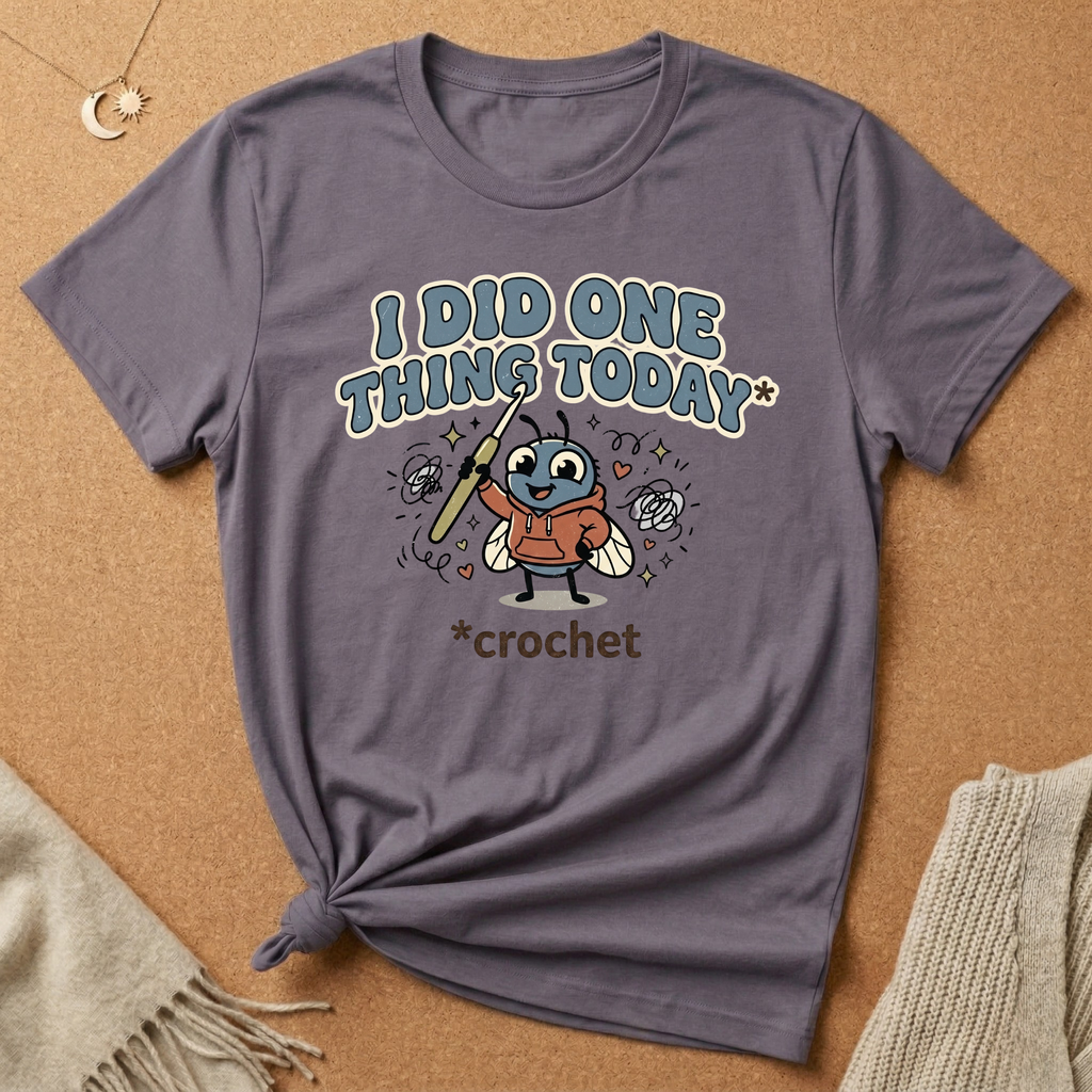 I Did One Thing Today Crochet Bug Tee
