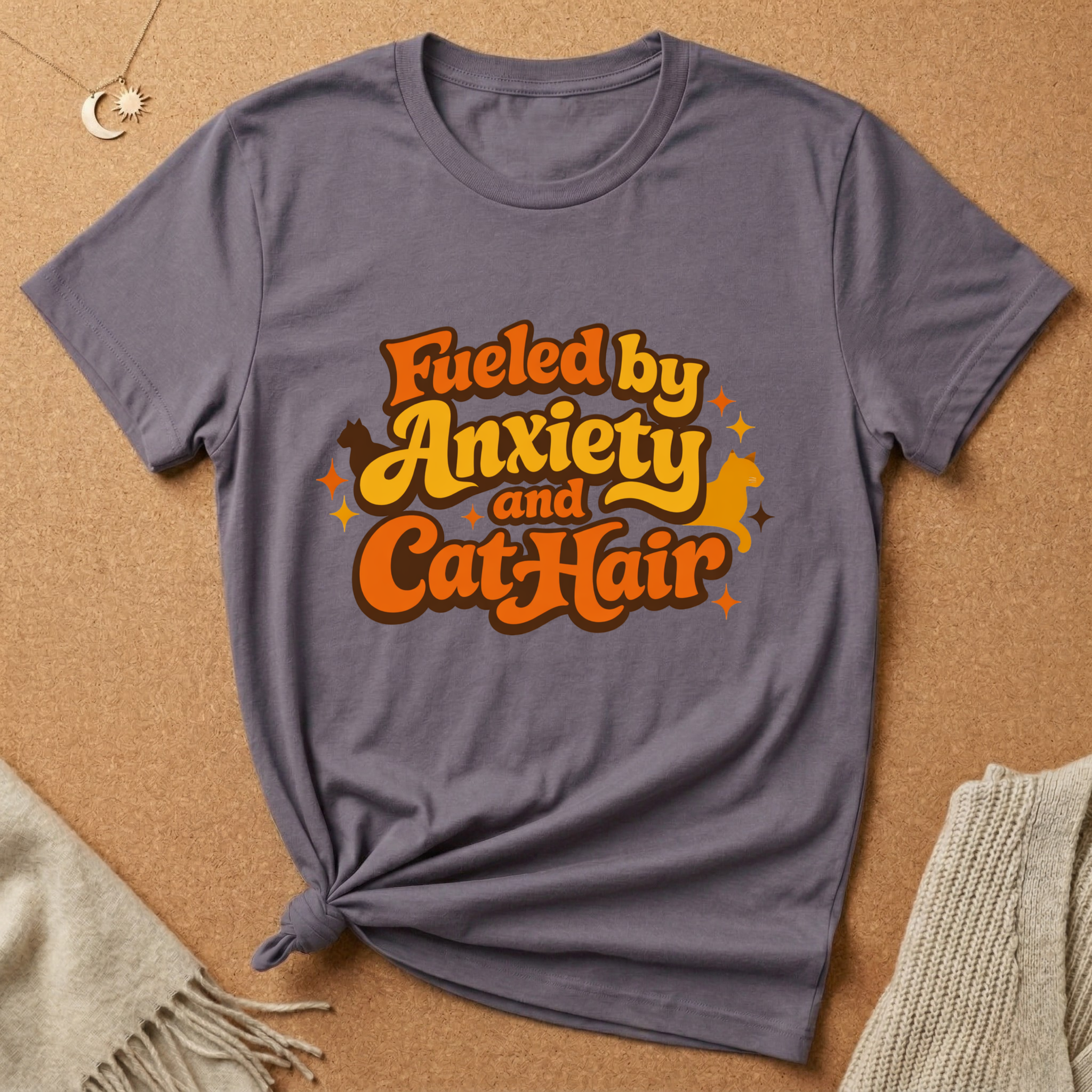 Fueled By Anxiety and Cat Hair Tee