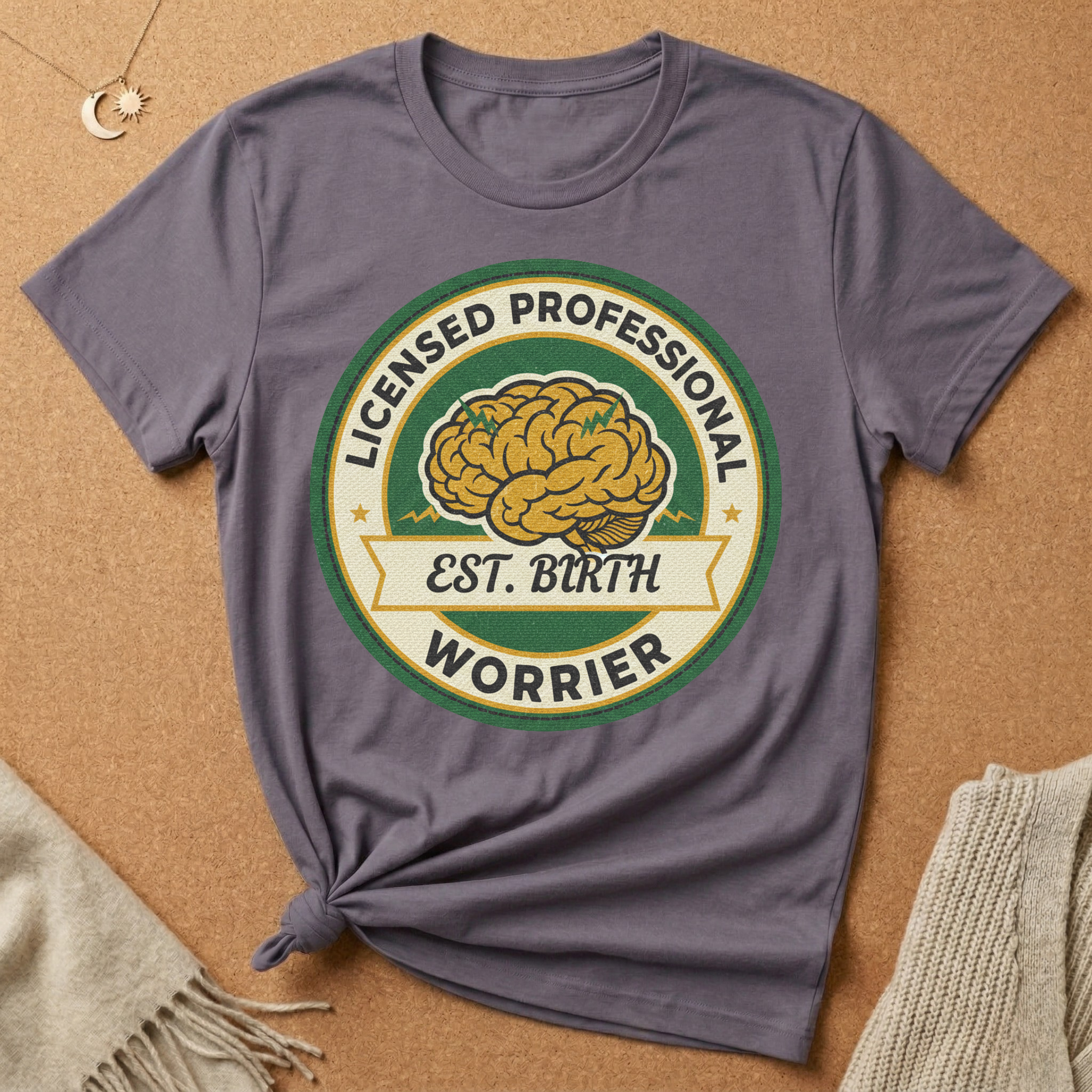 Licensed Professional Worrier Est. Birth Tee