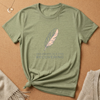 One Breath at a Time Recovering Feather Tee